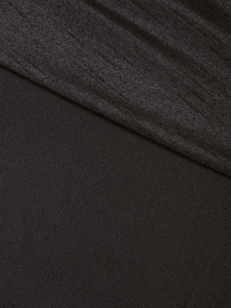 Women's Black Plain A-Line Only Kurta