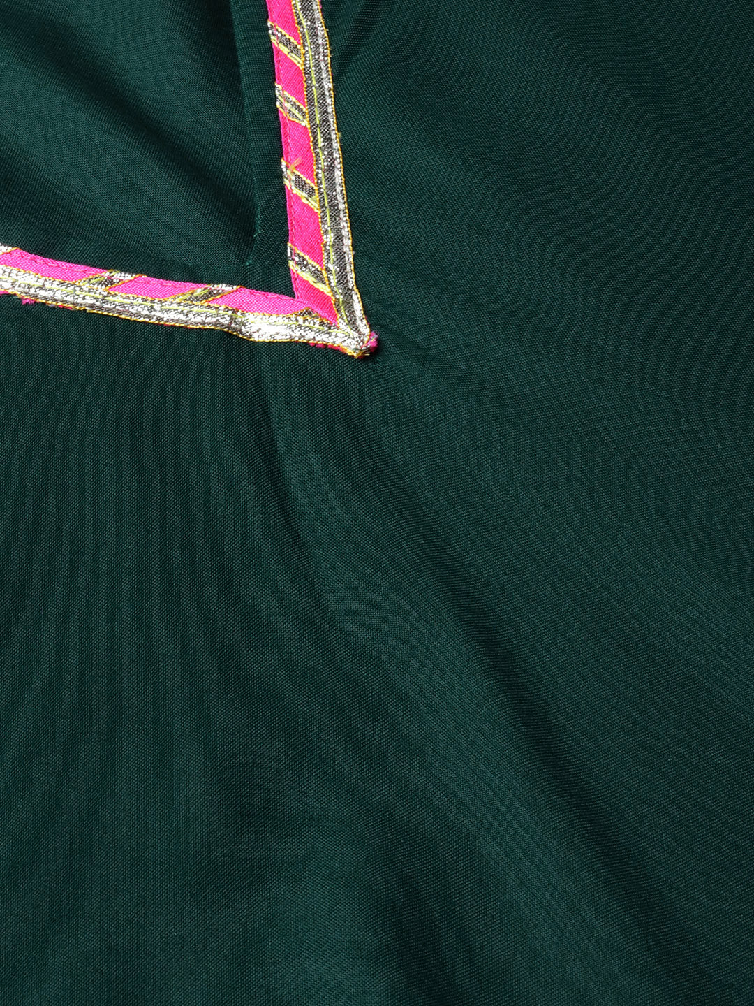 Women's Dark Green Solid Kimono Rayon Kurta Set  - Ahalyaa