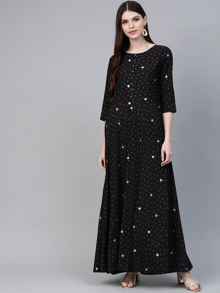 Women's Bandhani Print Anarkali Kurta With Palazzo