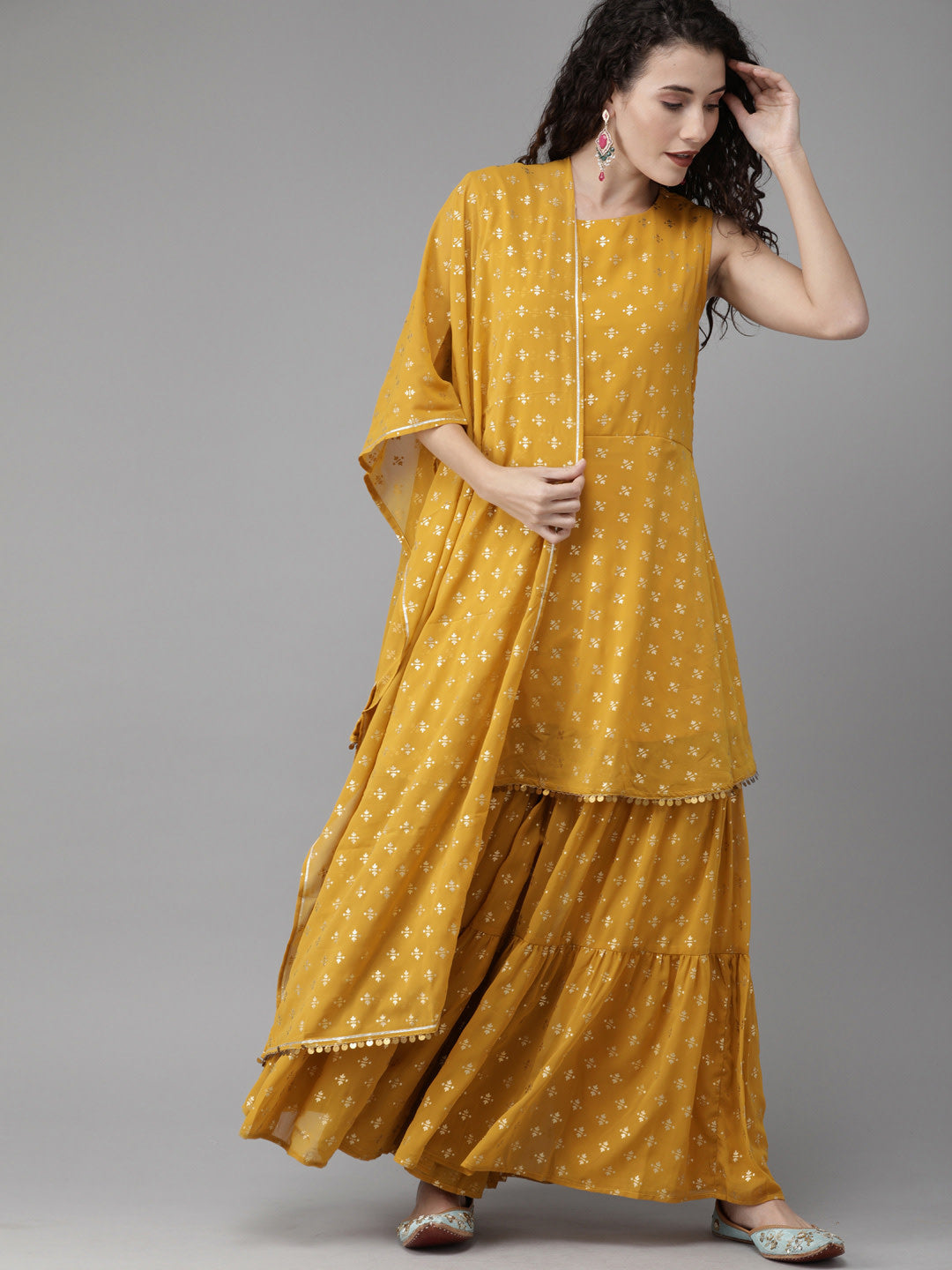Women's Mustard Suit Set  - Ahalyaa