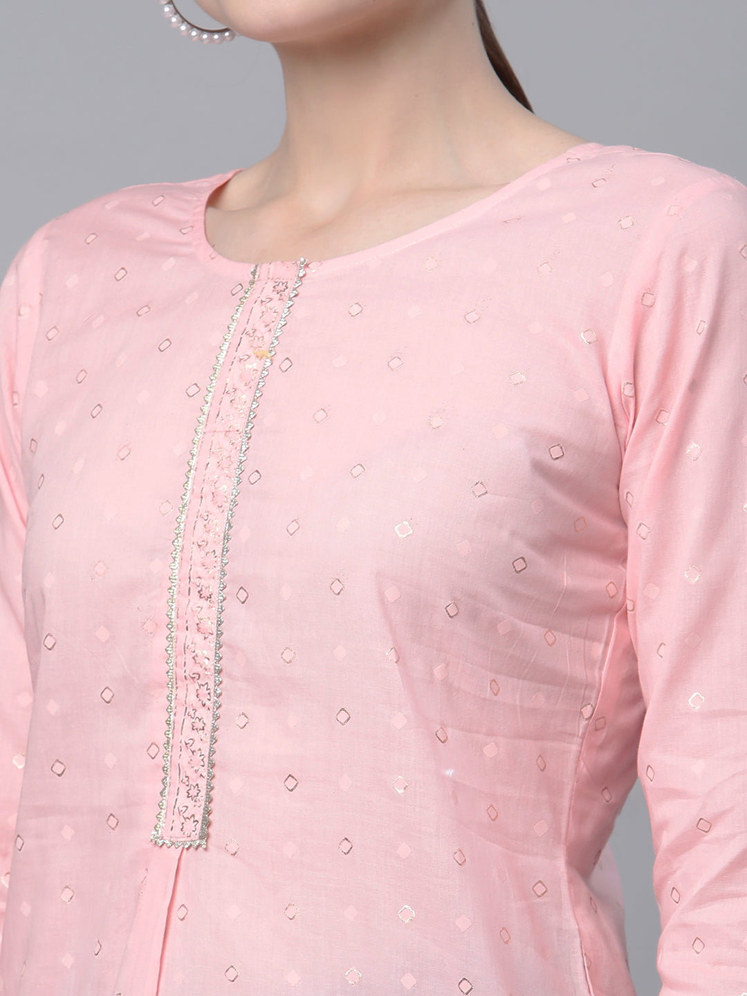 Women's Baby Pink Tunic By Ahalyaa- (1Pc Set)