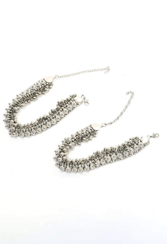 Johar Kamal Traditional Silver color Anklet Pay