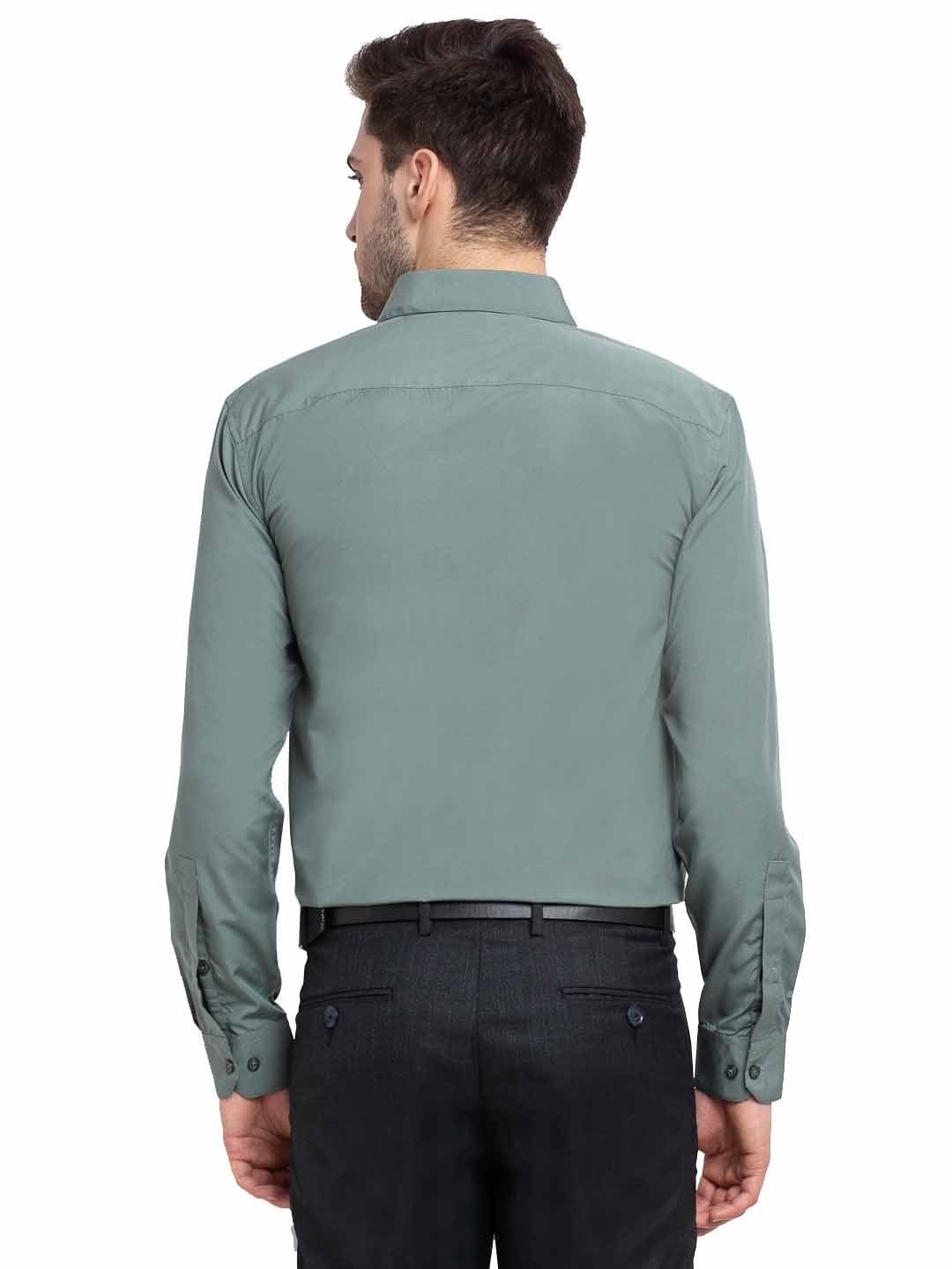 Men's Cotton Solid Pista Green Formal Shirt's ( SF 361Pista ) - Jainish