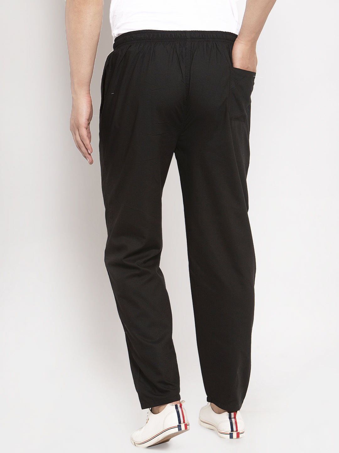Men Black Solid Track Pants ( JOG 011Blackxxx ) - Jainish