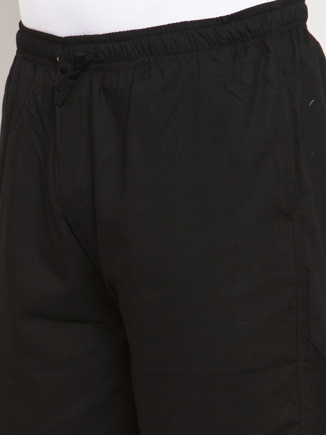 Men Black Solid Track Pants ( JOG 011Blackxxx ) - Jainish