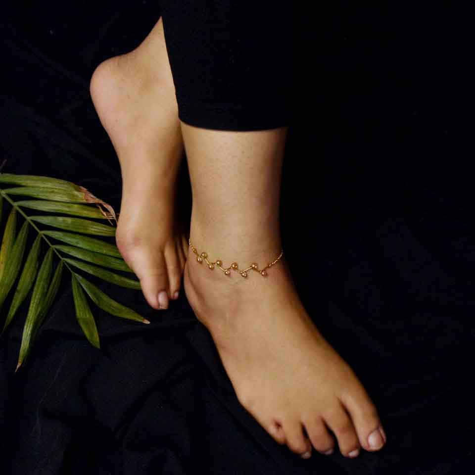 Women's Twist Me Half Anklet - BeAbhika