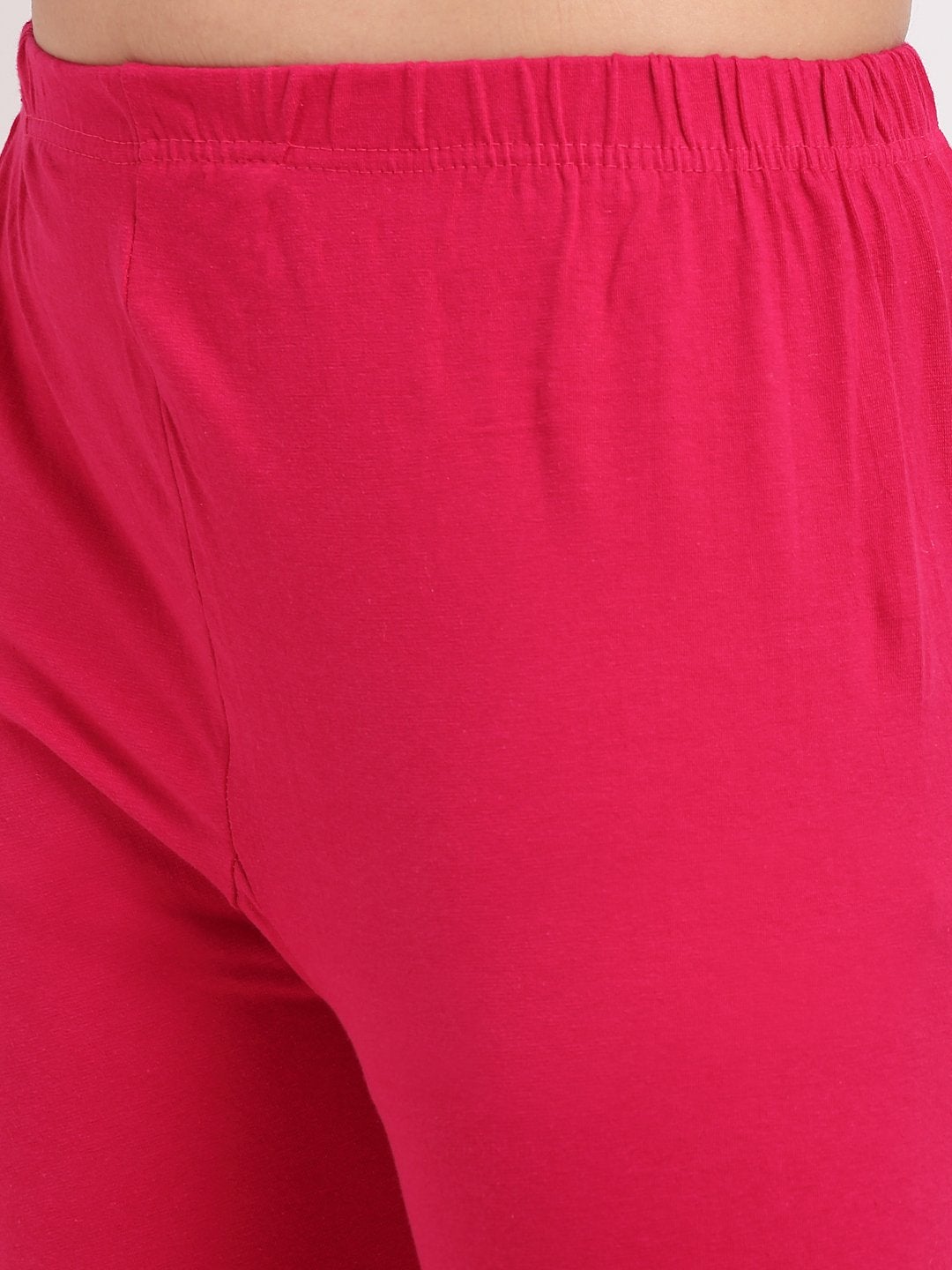 Women Dark Pink Georgette Banarsi Anarkali With Leggings & Dupatta by Anokherang (3pcs Set)