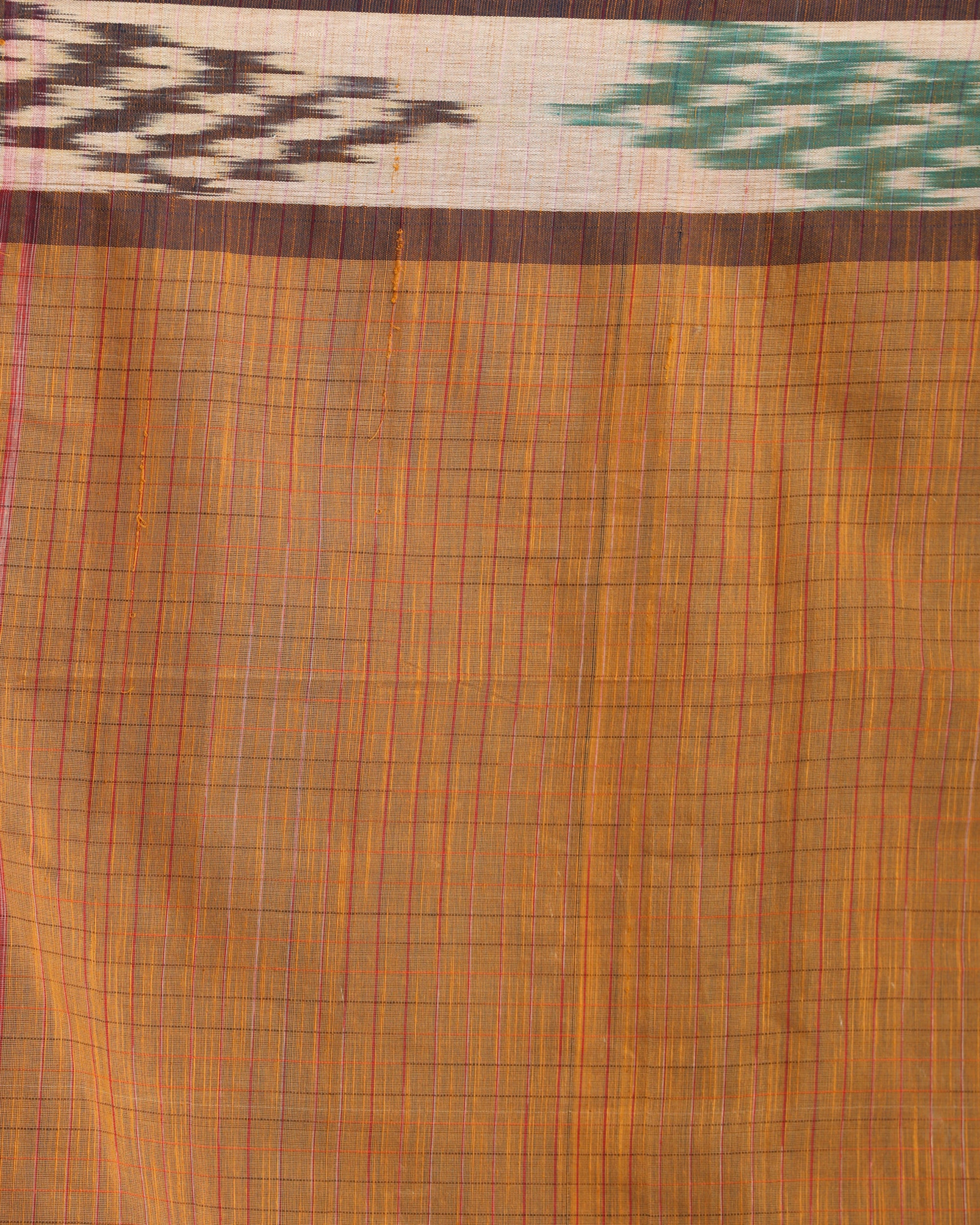 Women's Kotki Border Dark Grey Cotton Blend Handloom Saree - Angoshobha