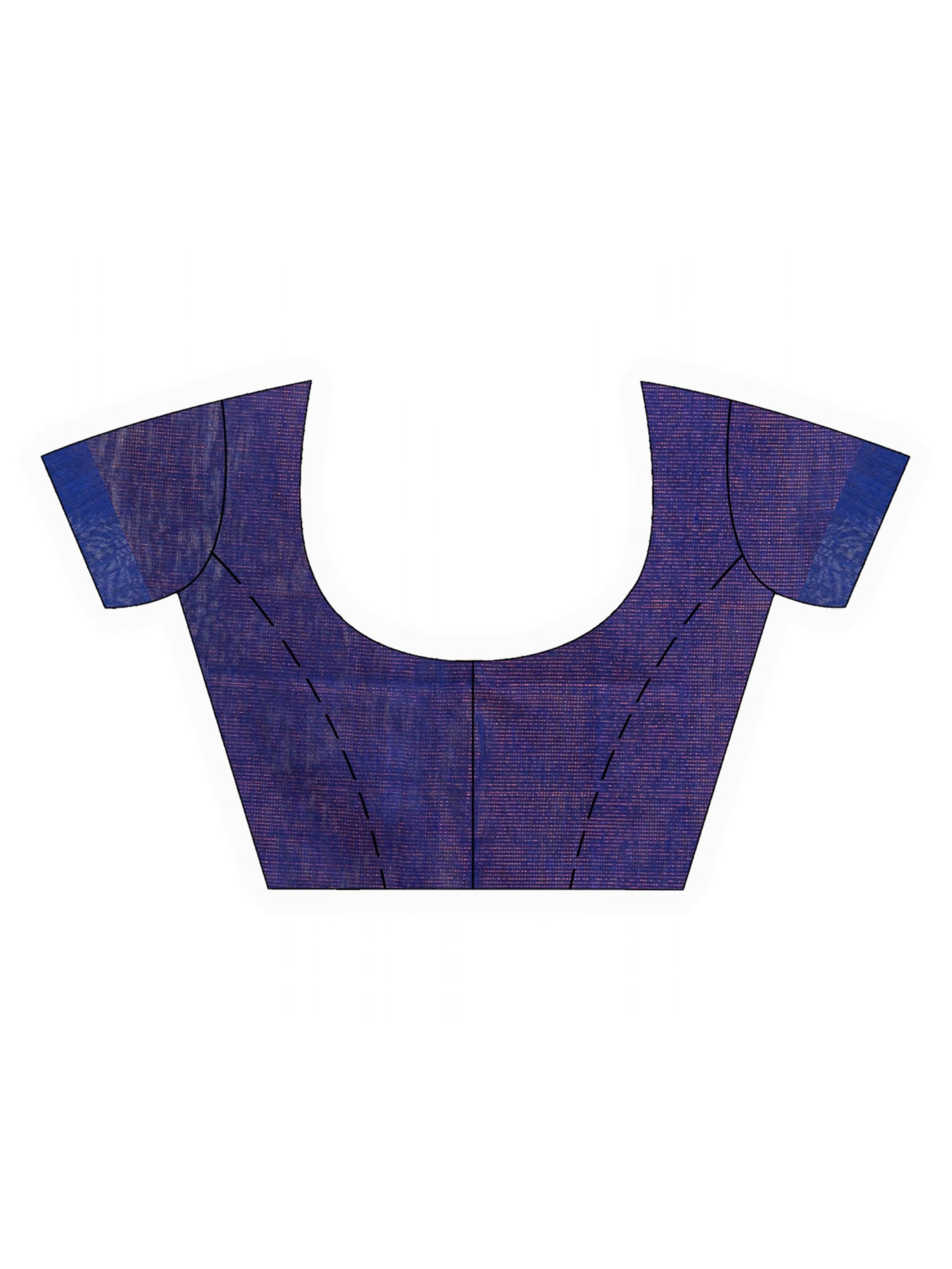 Women's Blue Handweven Cotton Blend Jamdani handloom Saree - Angoshobha