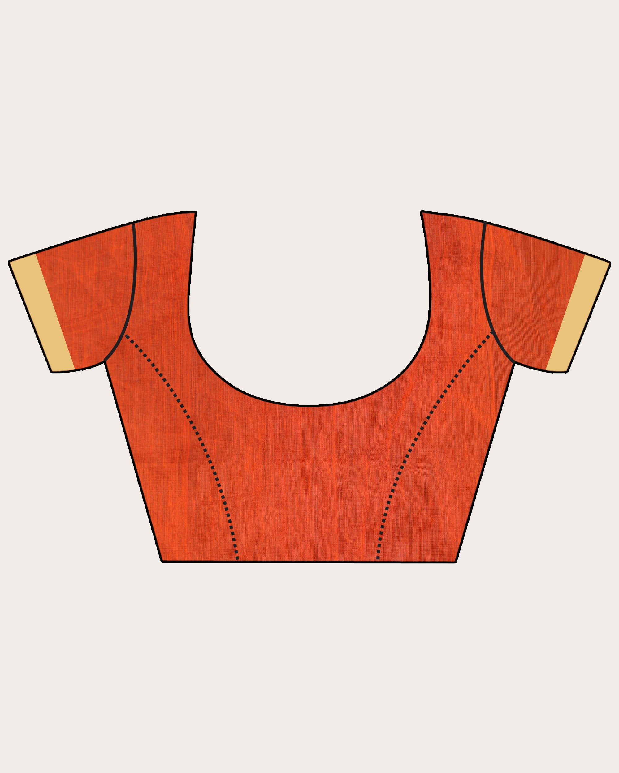 Women's Orange Art Silk Muslin Handloom Embroidery Saree - Angoshobha
