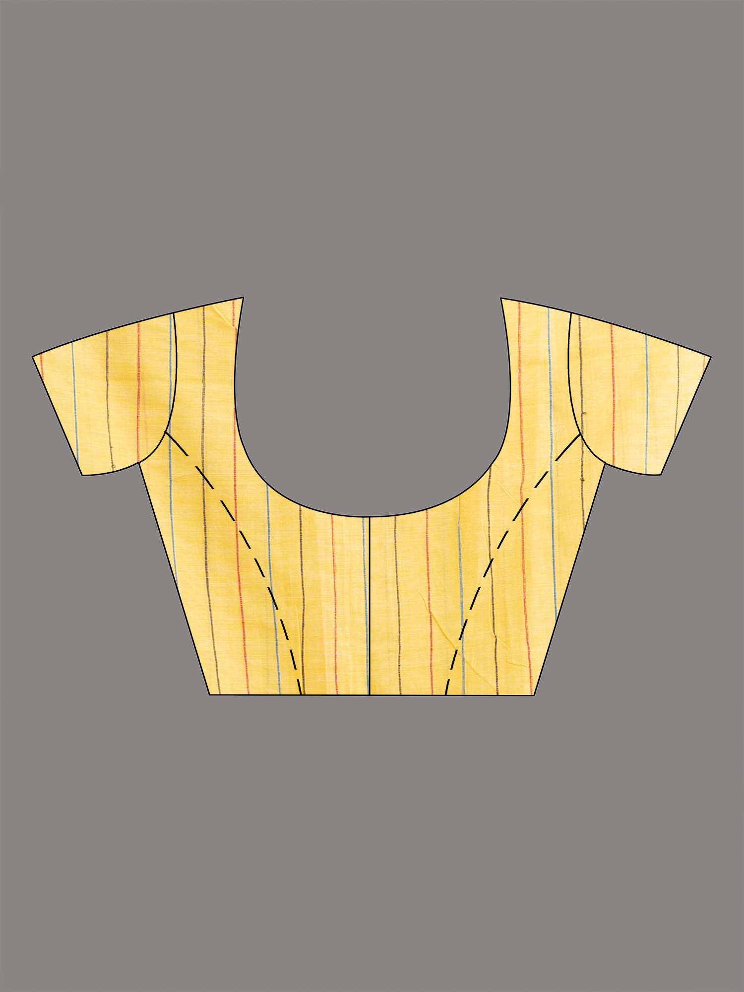 Women's Yellow cotton saree with multi colour thread weave and tassels - Angoshobha