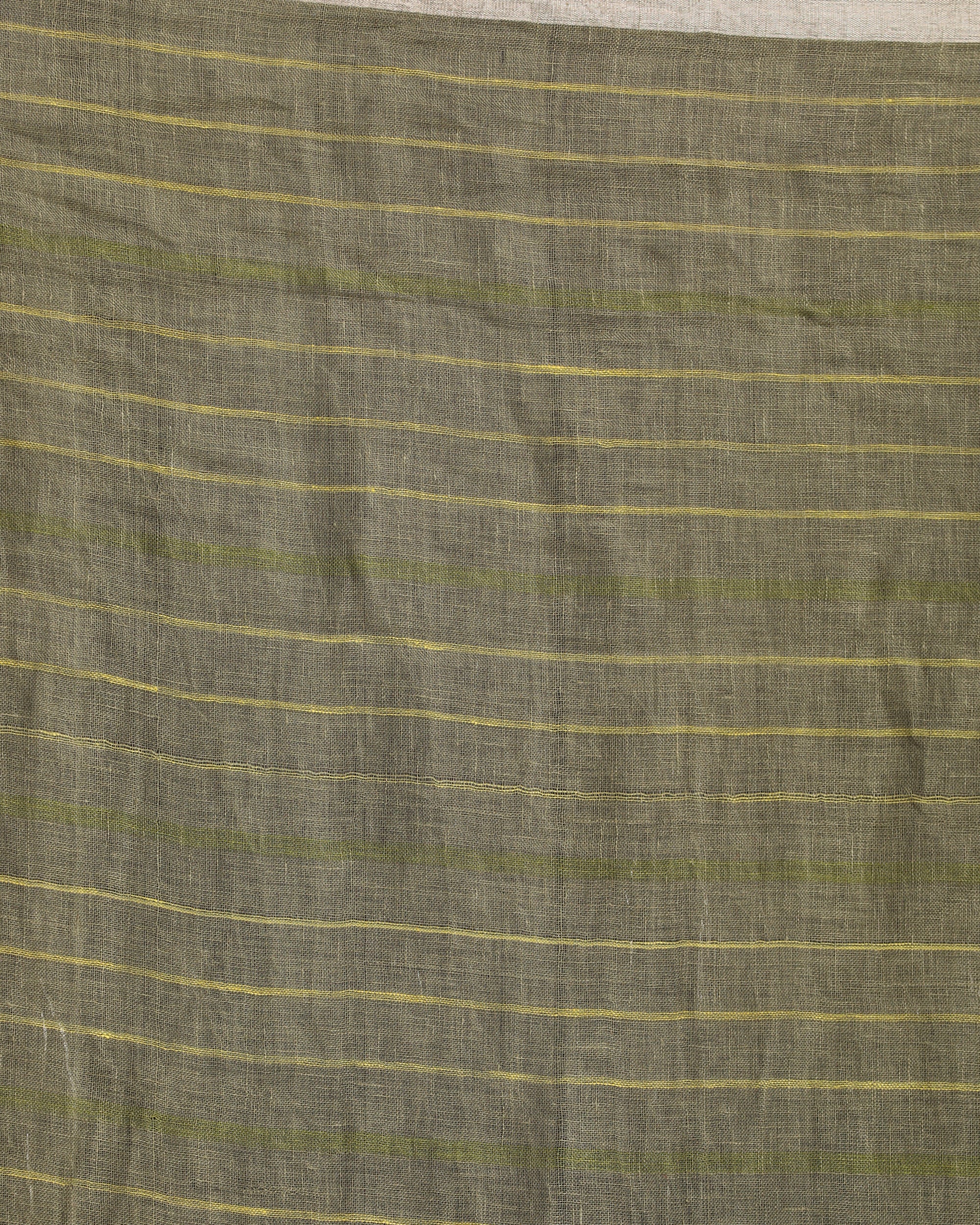 Women's Medium Spring Bud Traditional Check Linen Handloom Saree - Angoshobha