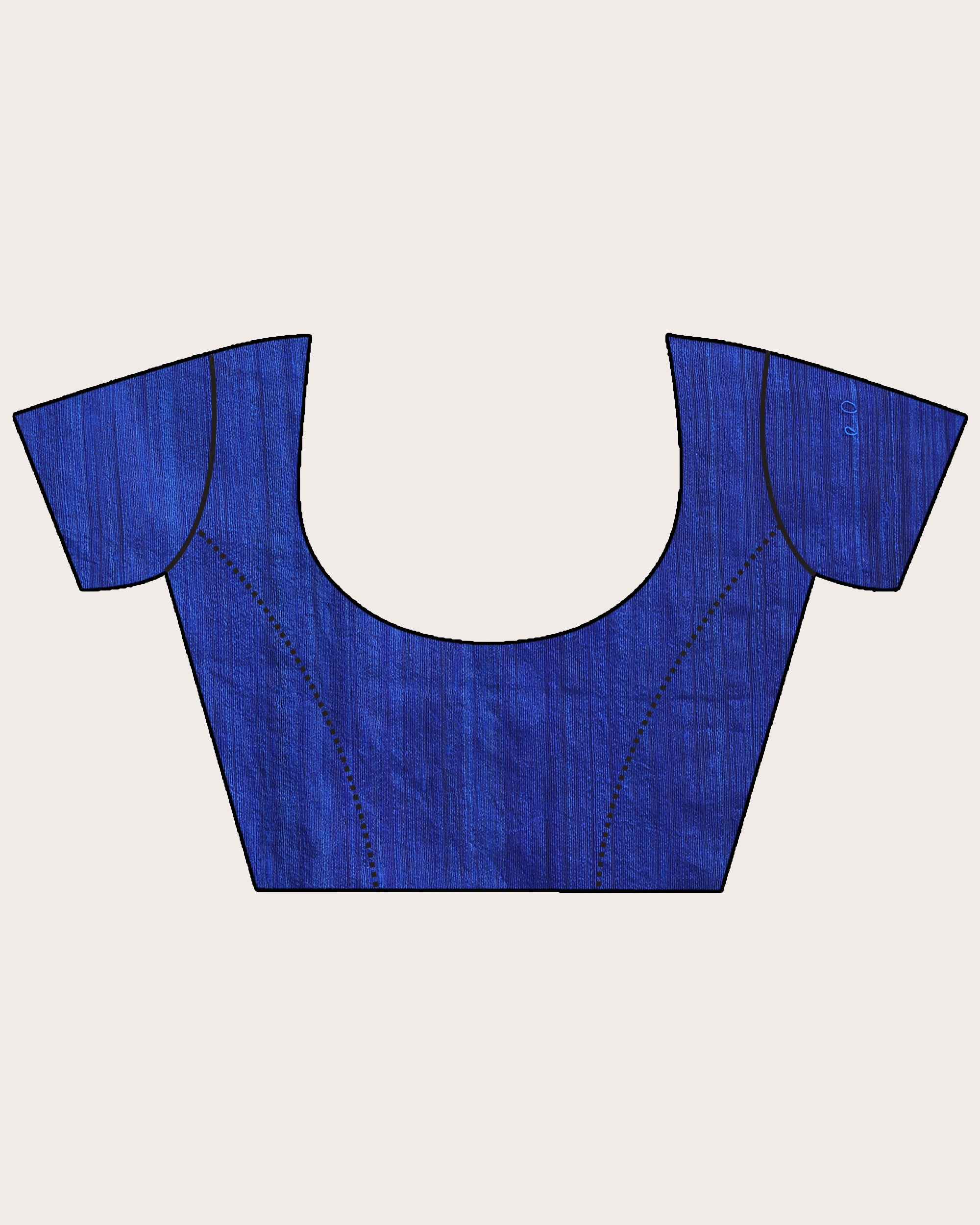 Women's Royel Blue Matka Silk Handloom Traditional Jamdani Saree - Angoshobha