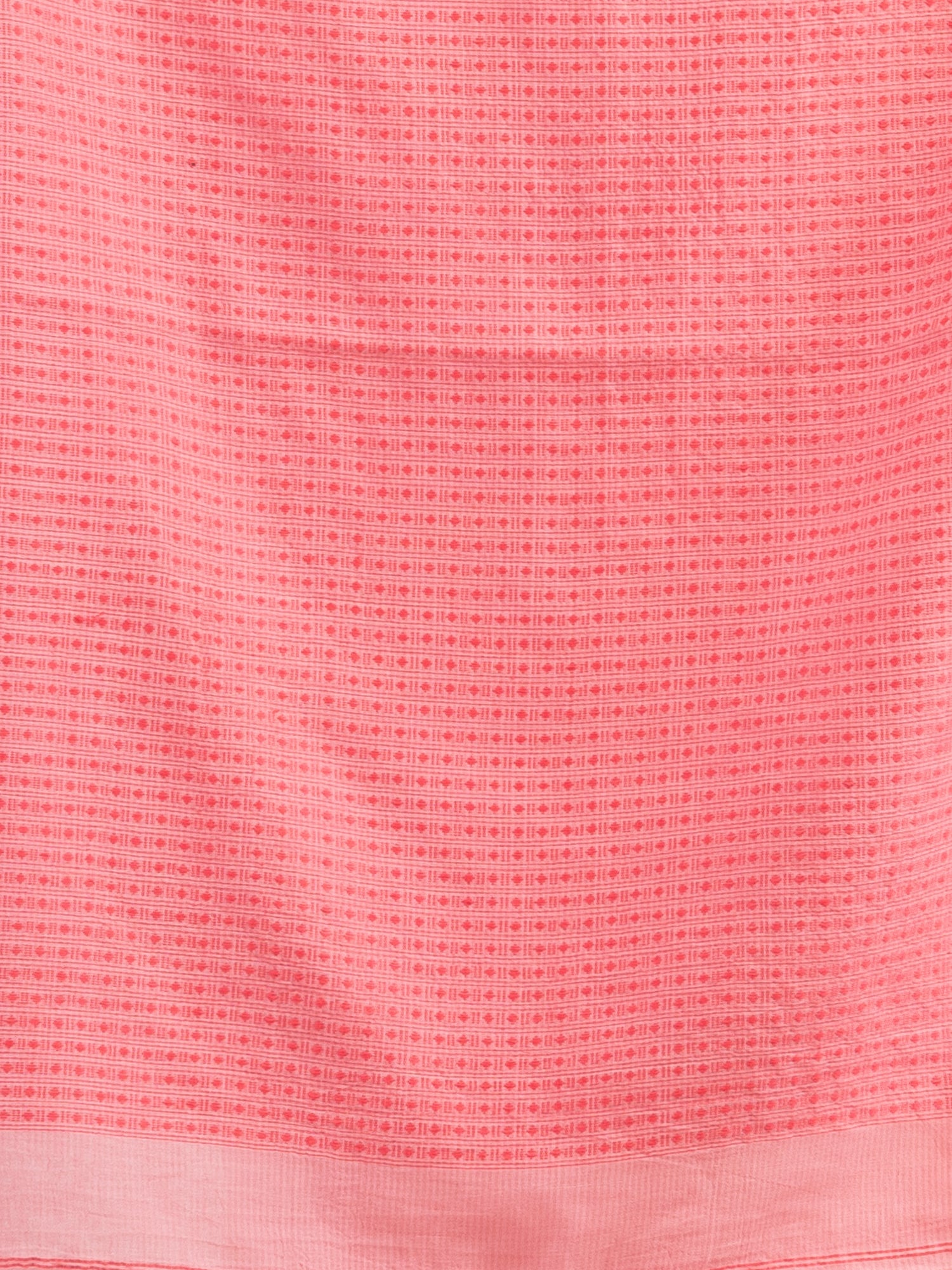 Women's Quartz Pink resham cotton kota check all over Buti jacquqrd Pallu handwoven saree - Angoshobha