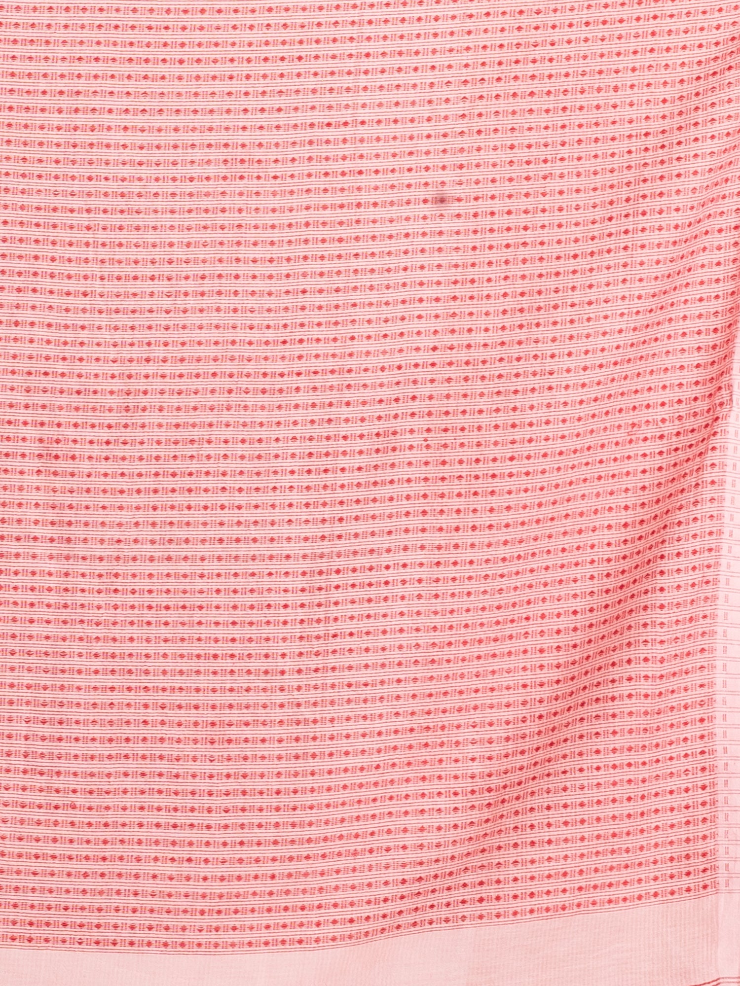 Women's Pink salt resham cotton kota check all over Buti jacquqrd Pallu handwoven saree - Angoshobha