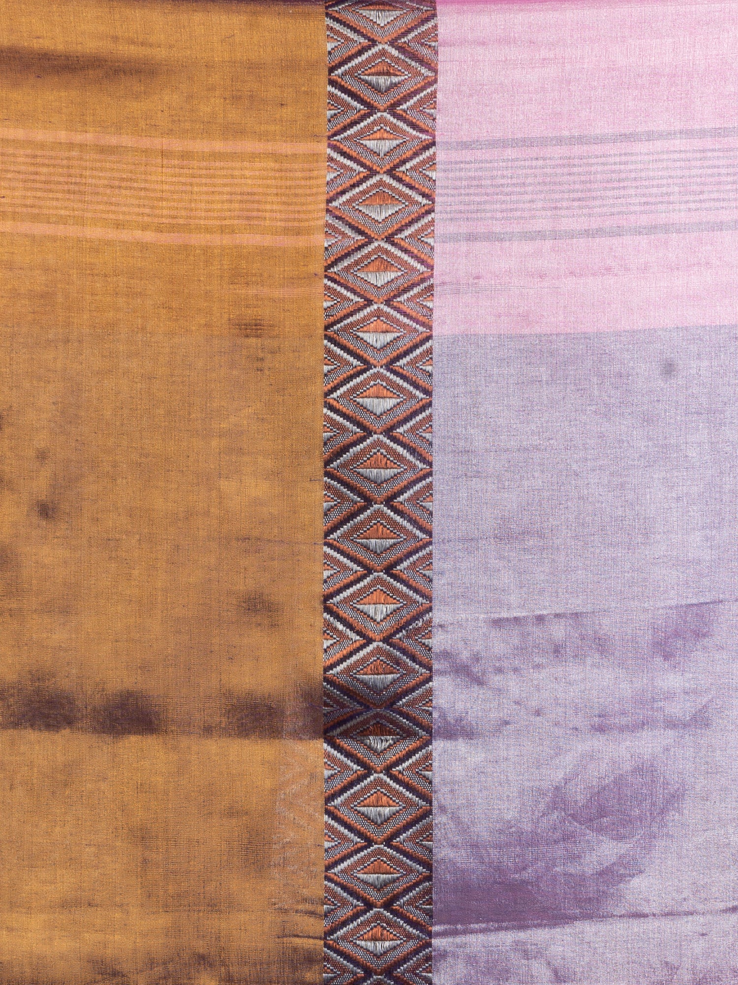 Women's Gold pink Madhumani Jacquard handloom Saree - Angoshobha