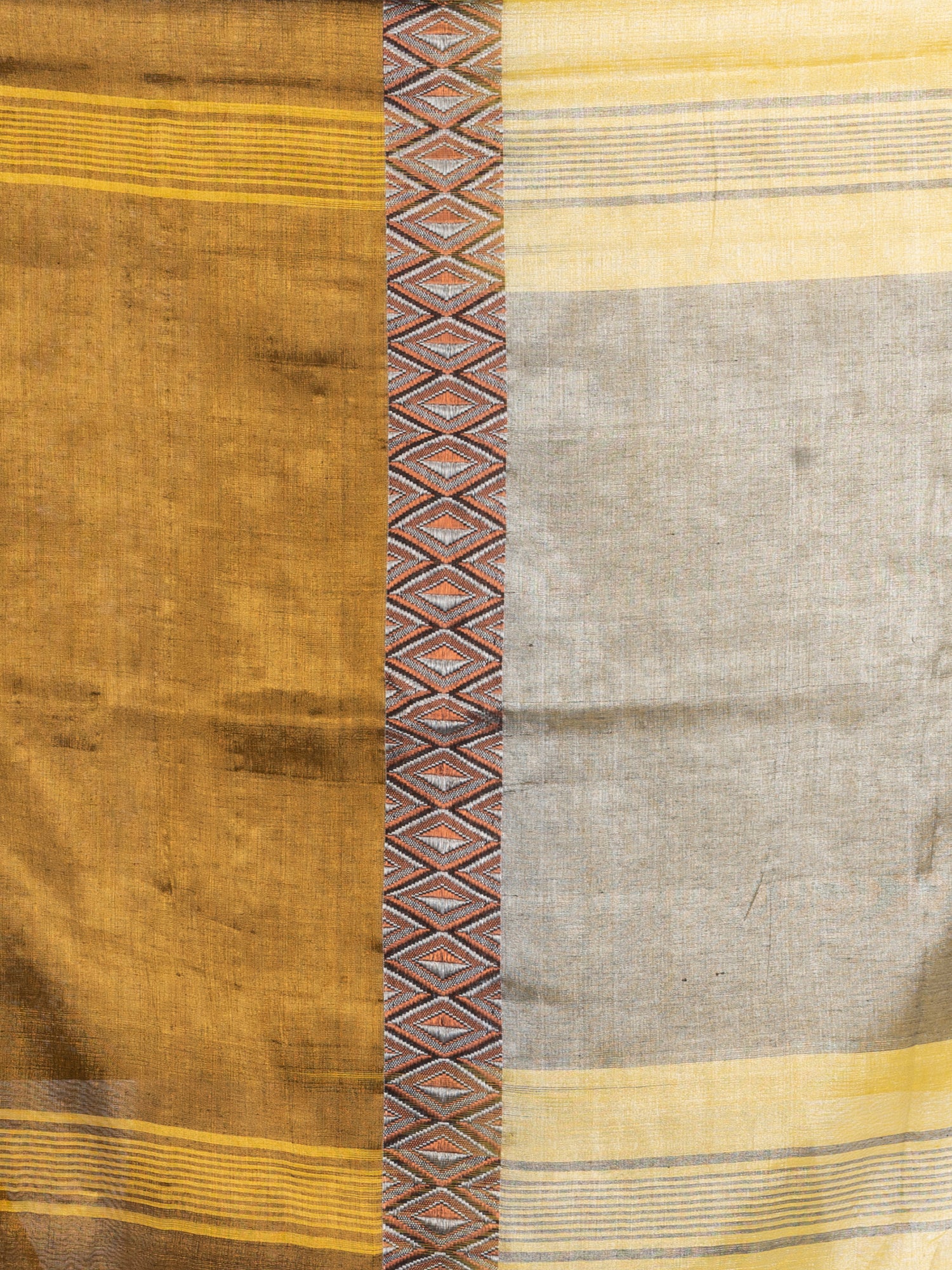 Women's Gold Jungle Zari Cotton Tissue Madhumani Jacquard handloom Saree - Angoshobha