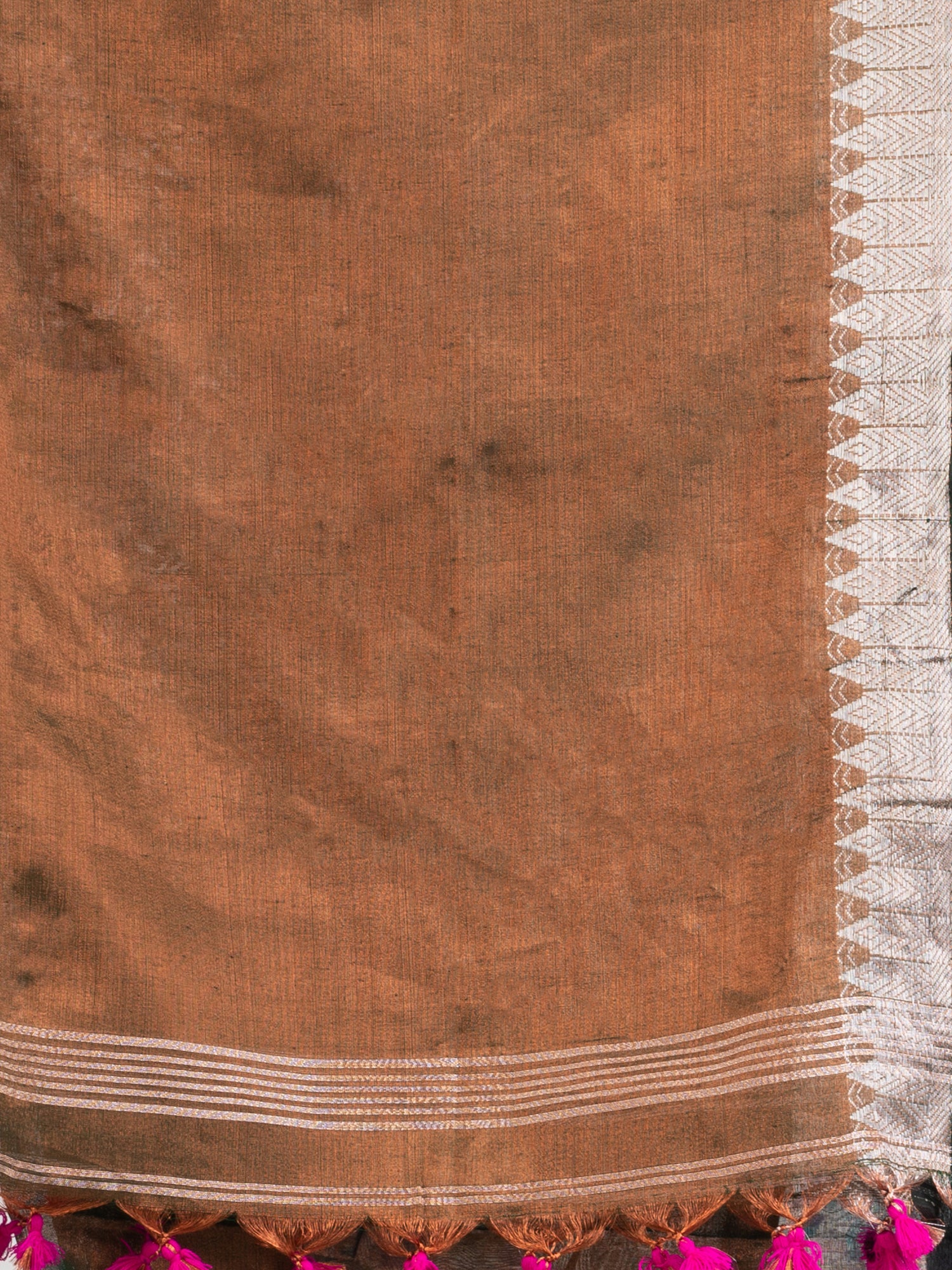Women's Battle Green Cotton Tissue Jacquard Border handloom Saree - Angoshobha