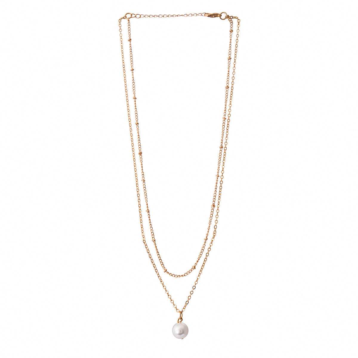Women's Trendy Essentials Delicate Faux Pearl Necklace - Voylla