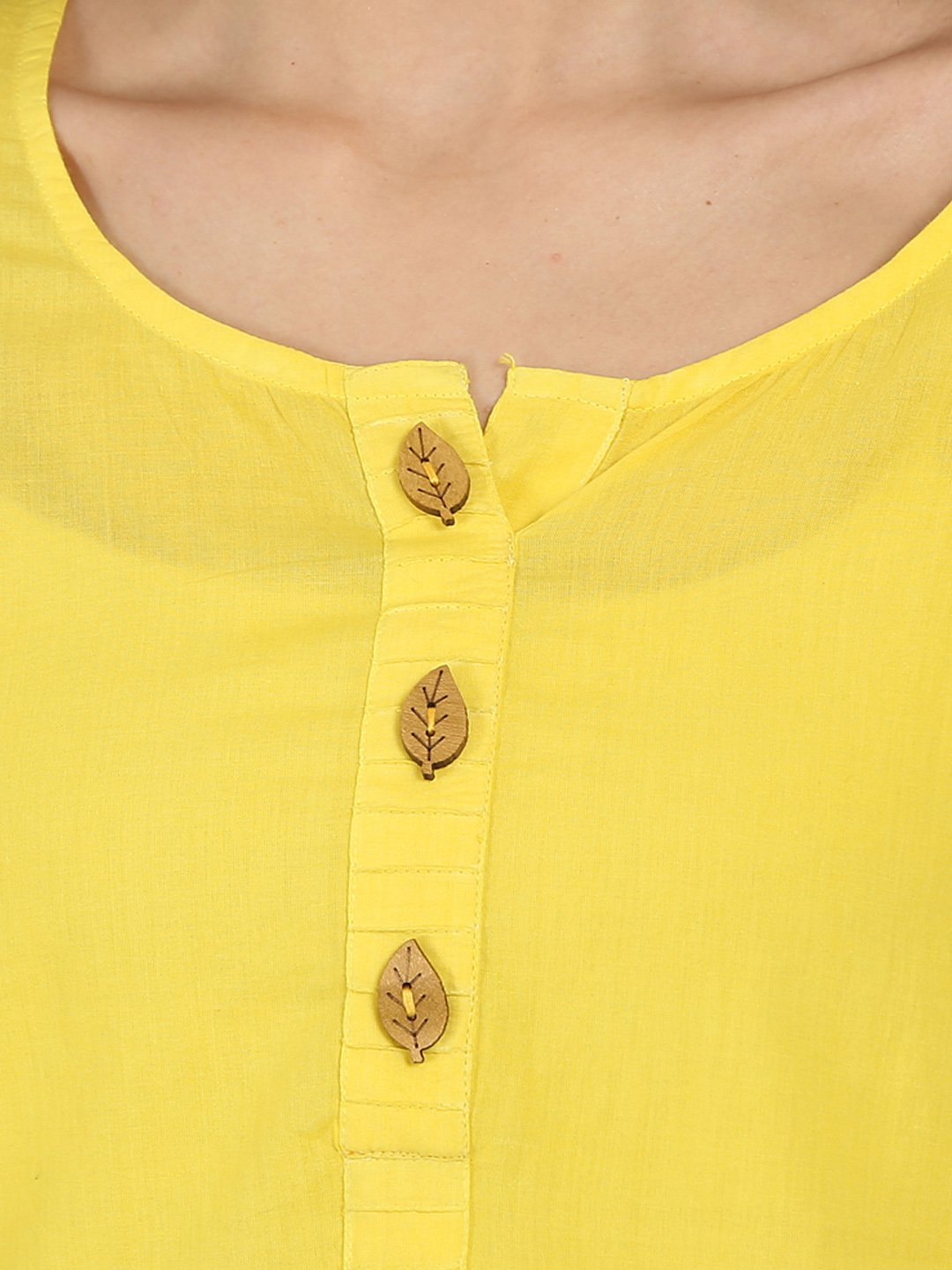 Women's Yellow & Blue Tye Dye 3/4Th Sleeve Cotton Kurta - Nayo Clothing