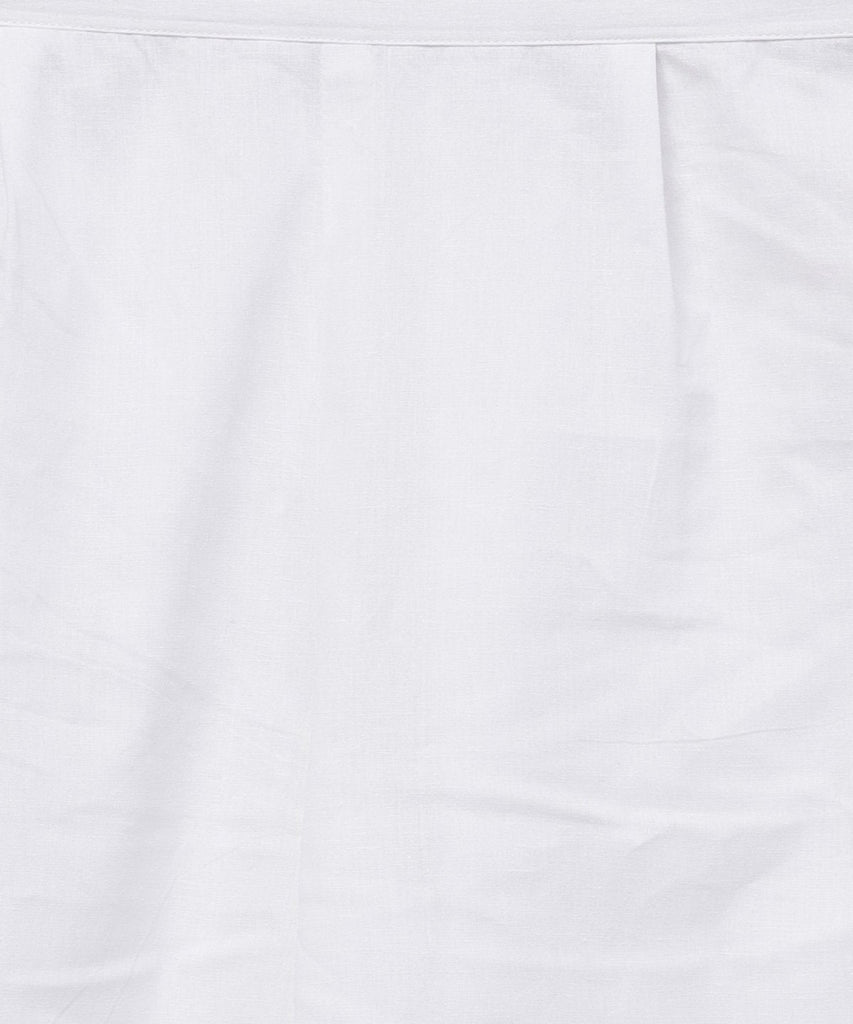 Women's Blue printed gathered A-line kurta with white palazzo