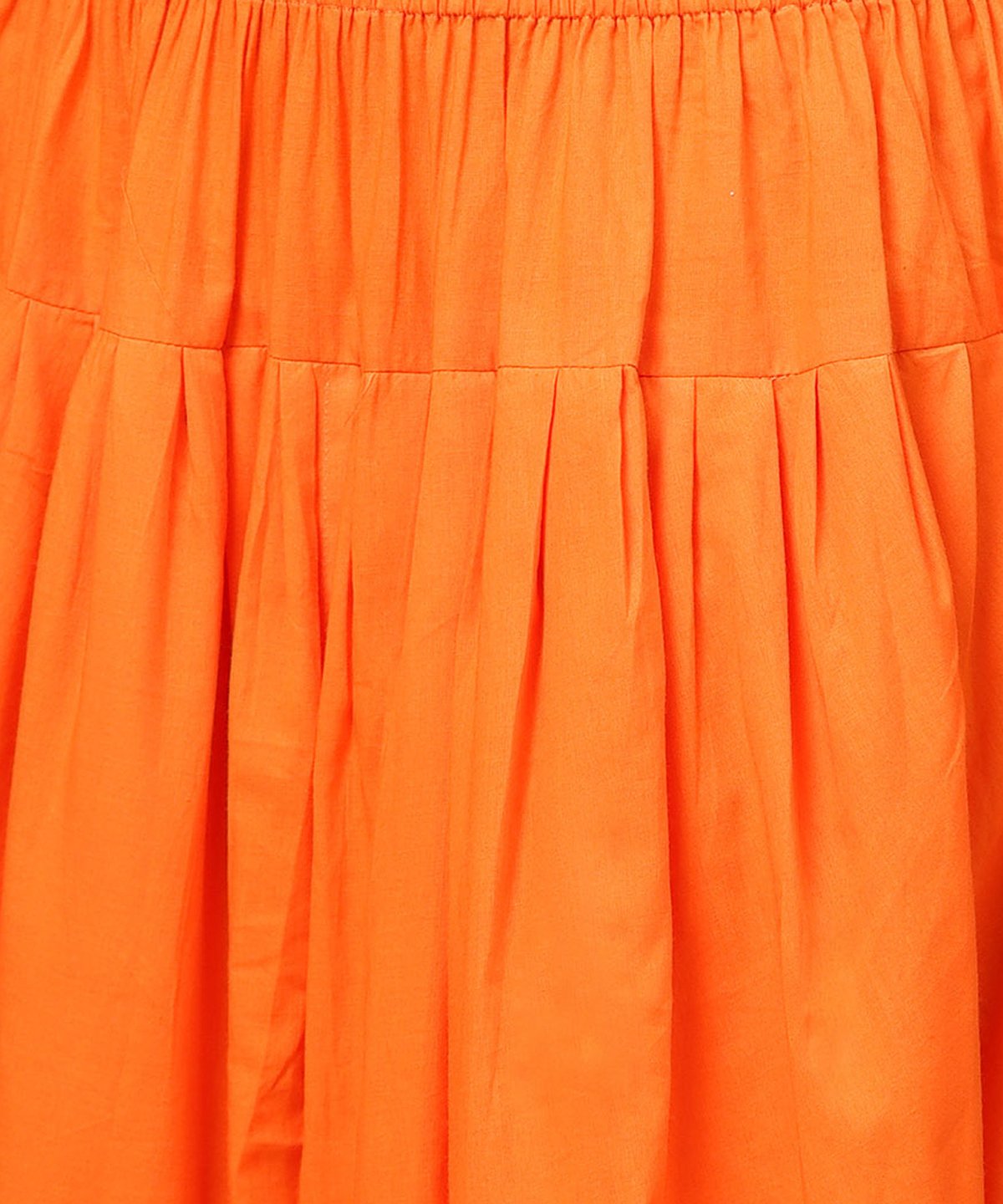 Women's Solid Orange Ankle Length Cotton Dhoti Pant - Nayo Clothing