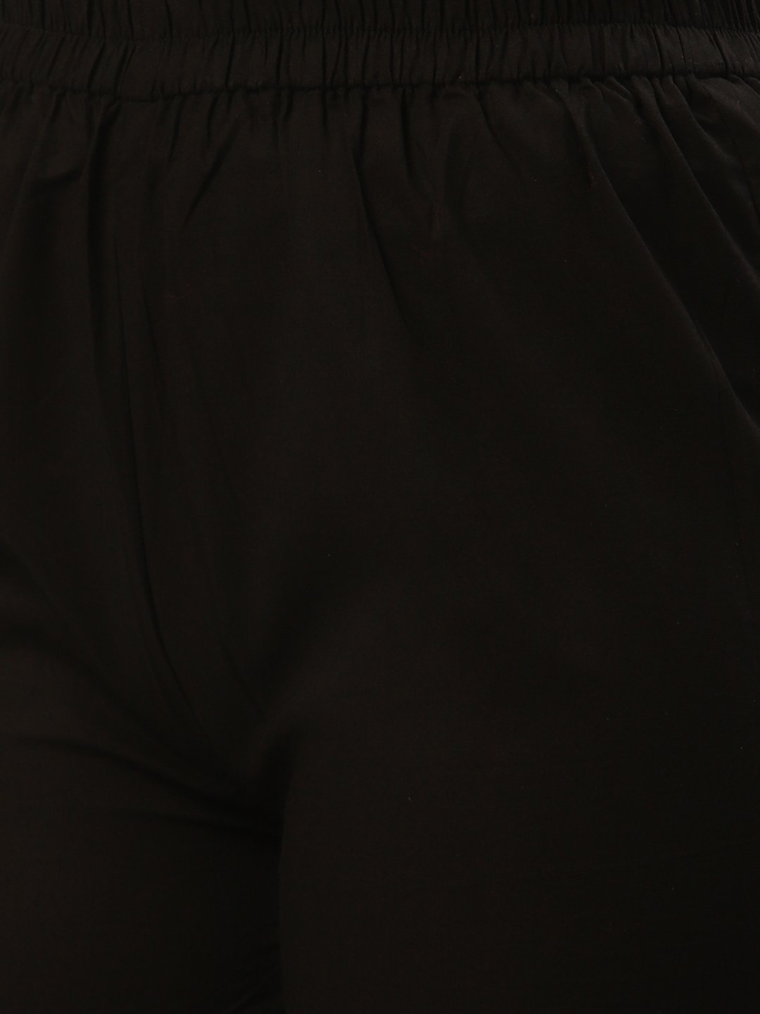 Women's Black Three-Quarter Sleeves Flared Peplum Kurta And Sharara Set - Nayo Clothing