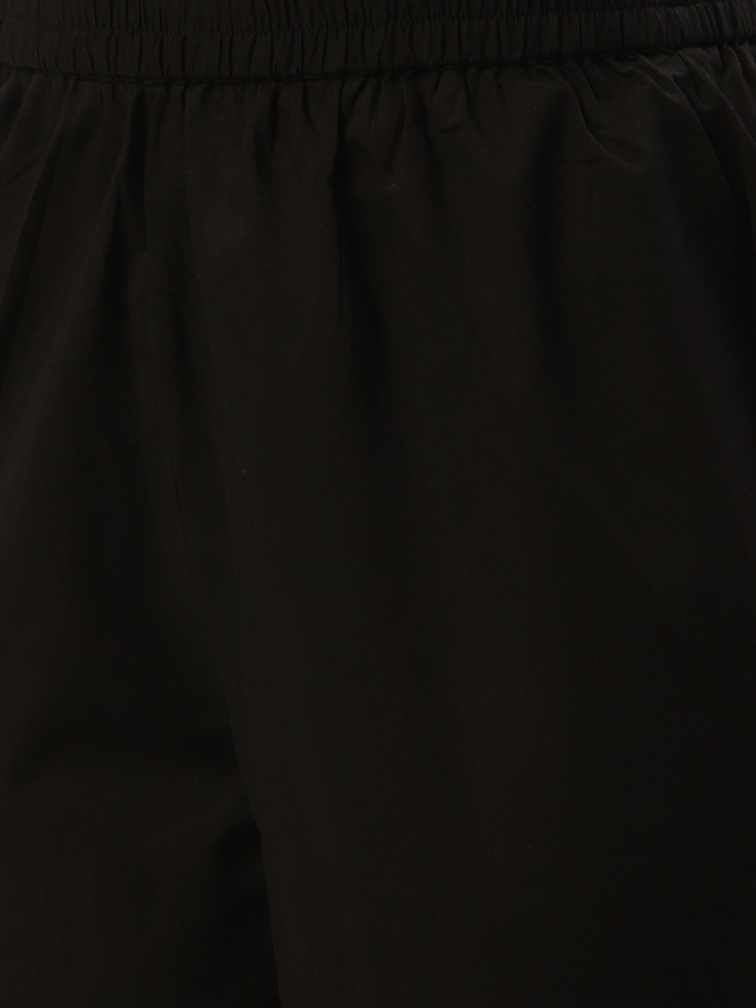 Women's Black Three-Quarter Sleeves Straight Kurta And Trouser Pant Set - Nayo Clothing