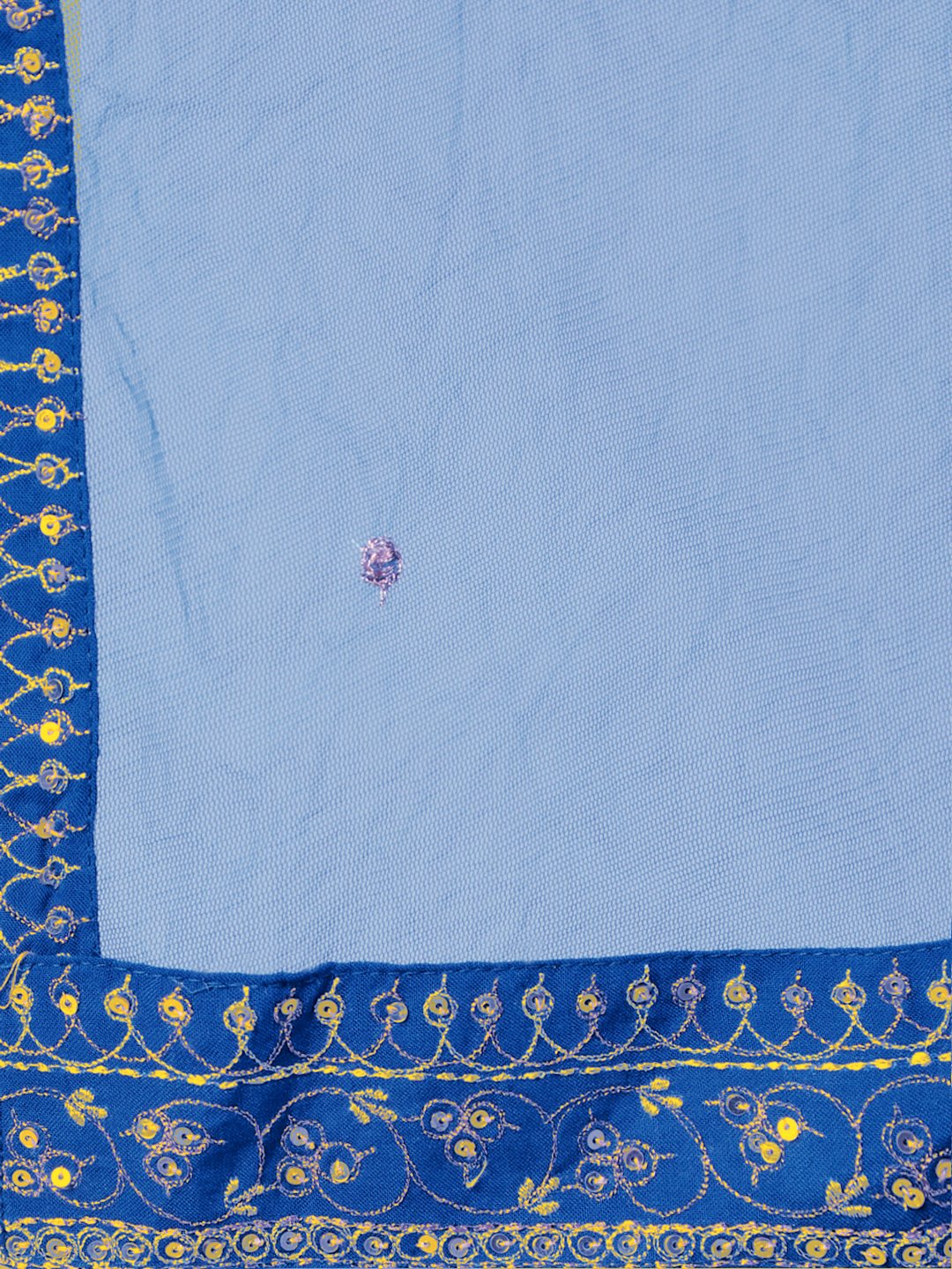 Women's Teal Blue Sequence Embroidered Straight Kurta Plazzo & Net Dupatta - Nayo Clothing