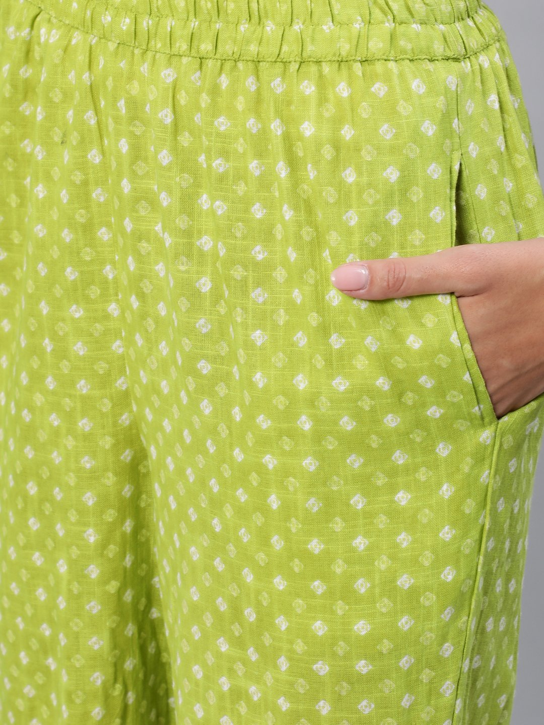 Women's Green Printed Night Suit Set - Nayo Clothing