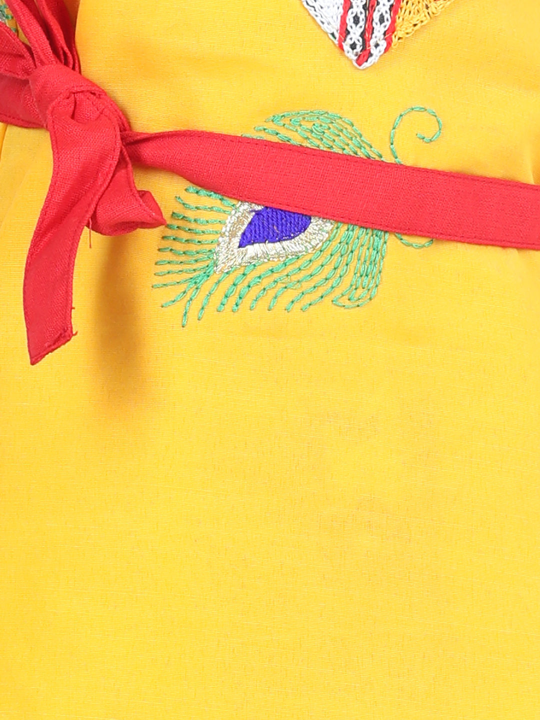 Boy's Yellow Color Embroidered Kanhaiya Dhoti Kurta - NOZ2TOZ KIDS