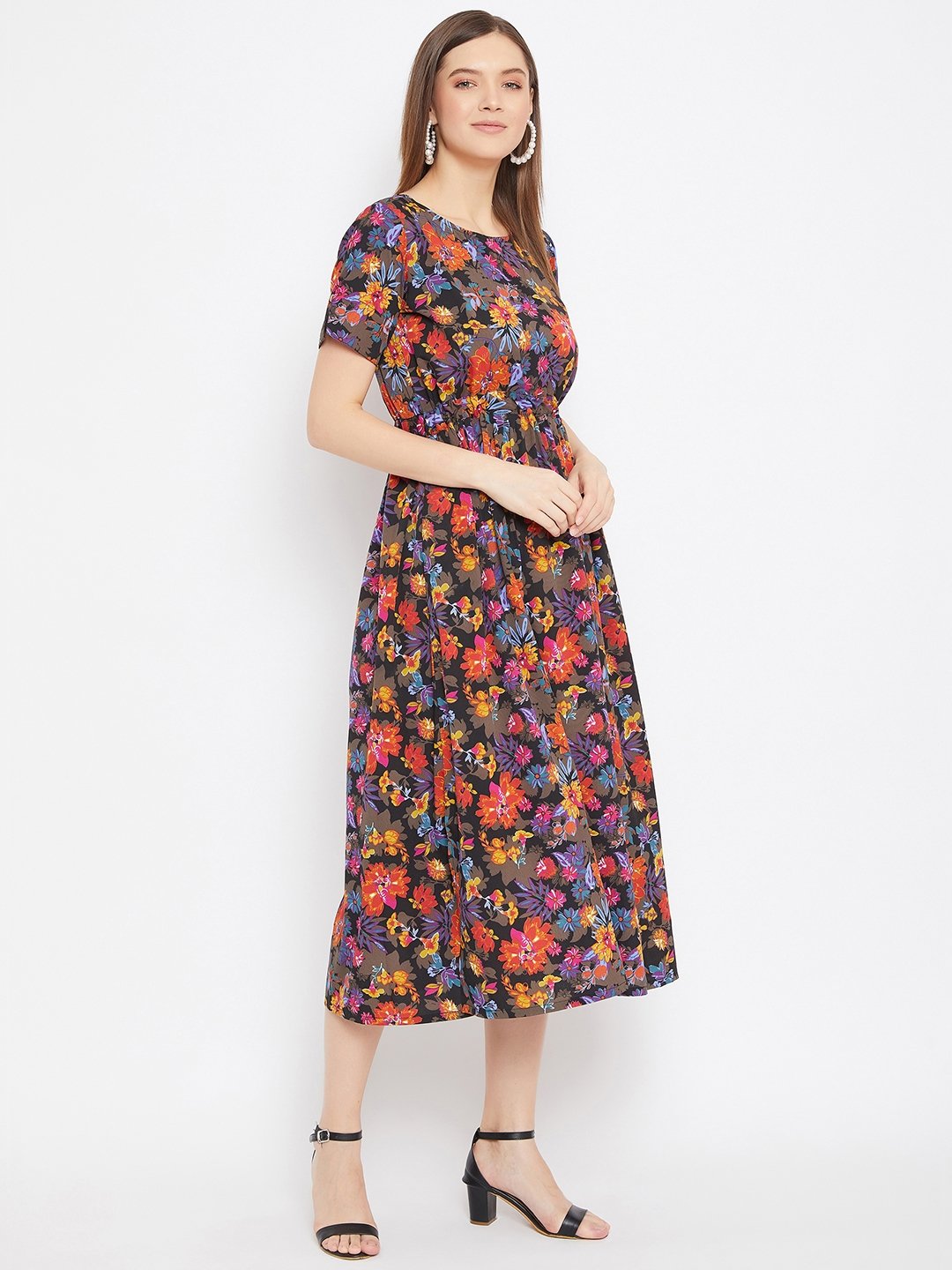 Women's Printed Maxi Dress - BitterLime