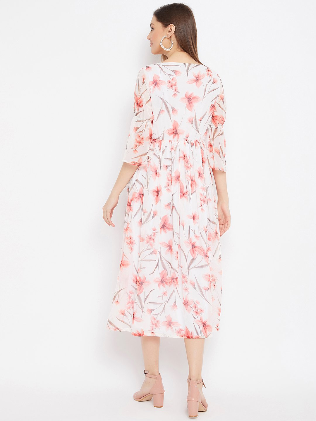 Women's Floral Printed Dress - BitterLime