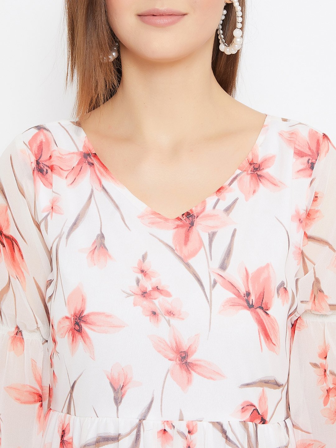 Women's Floral Printed Dress - BitterLime