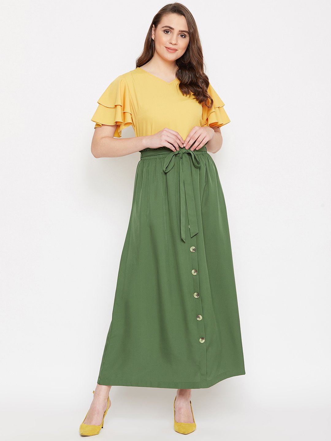 Women's Top & Skirt Set  - BitterLime