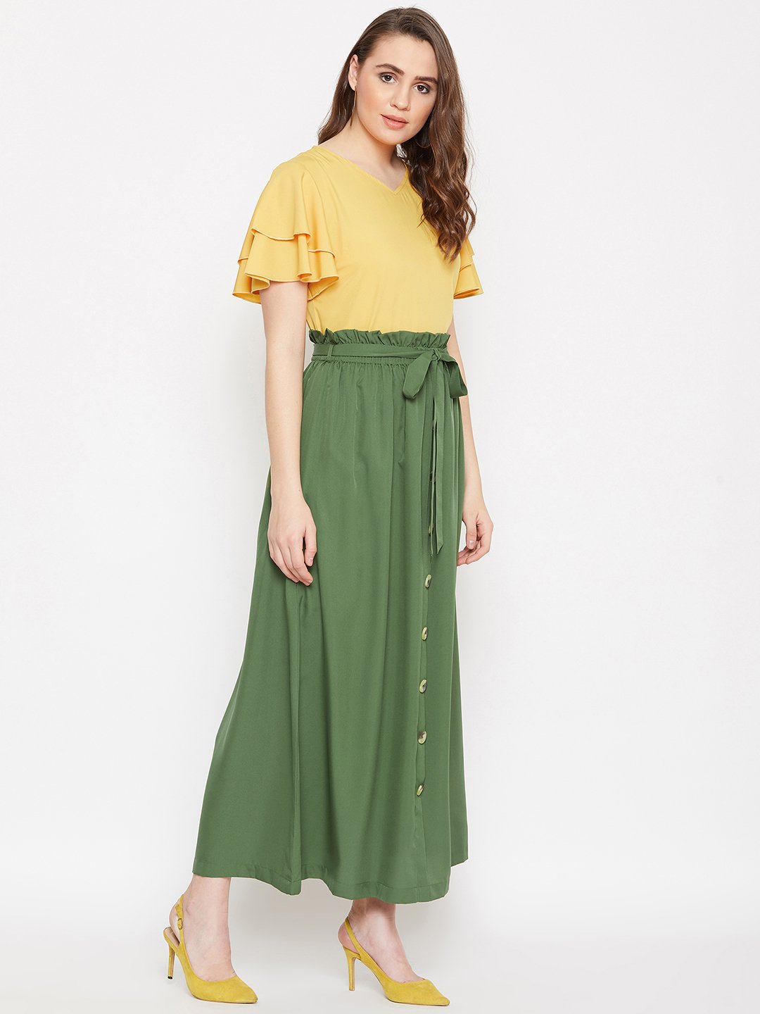 Women's Top & Skirt Set  - BitterLime