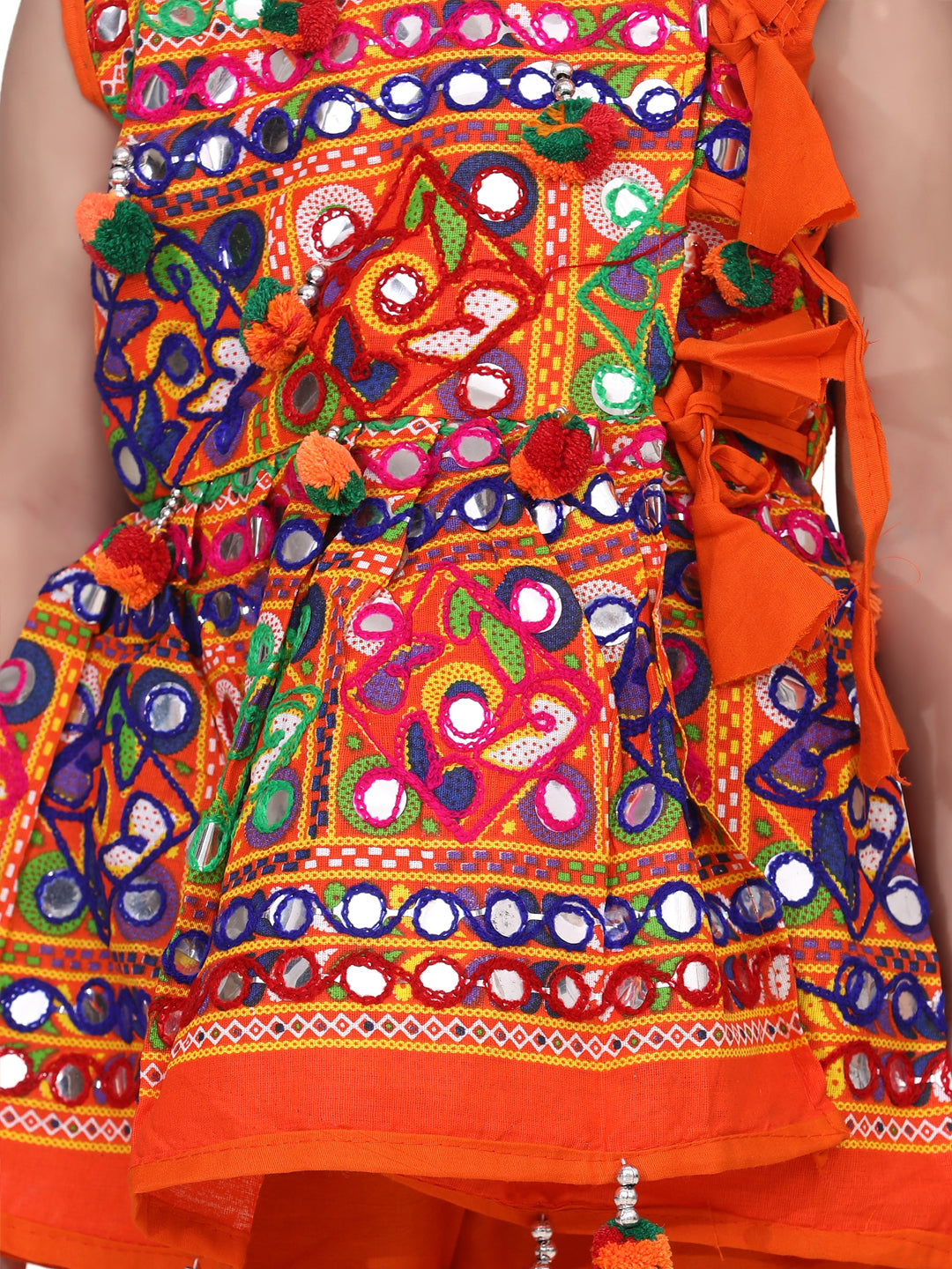 Boy's Orange Cotton Dhoti Sets - Bownbee