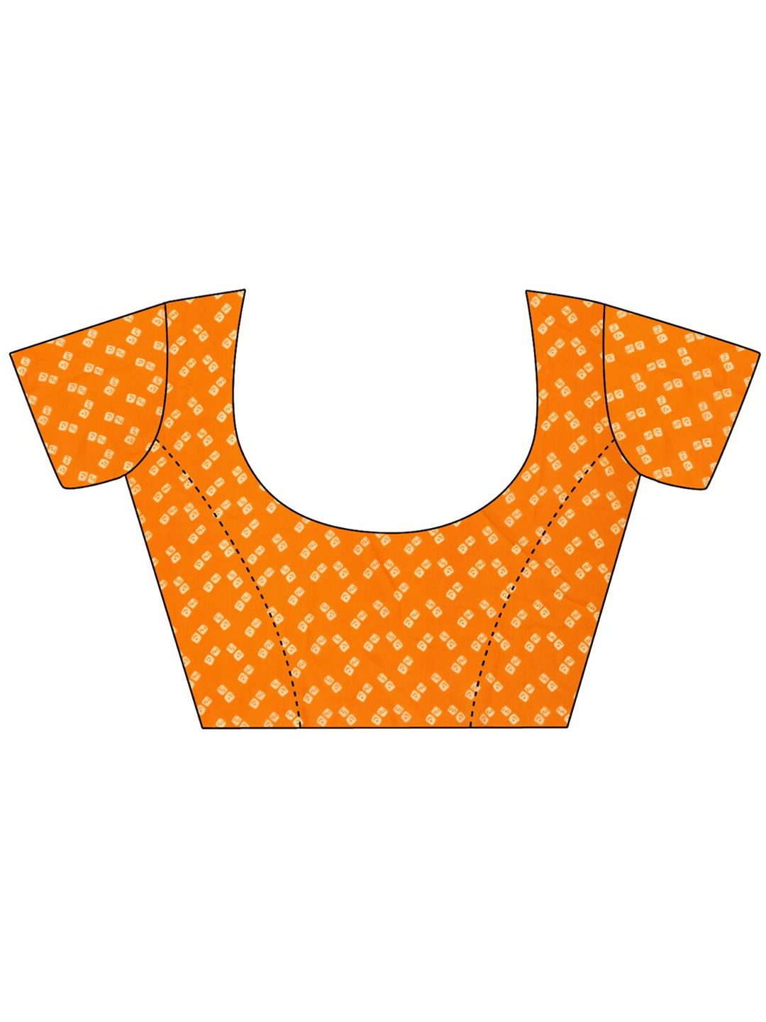 Women's Orange Georgette Printed Daily Wear Saree - Sangam Prints