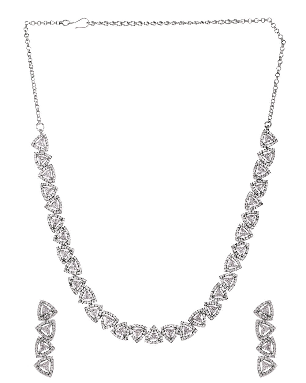 Women's Victorian Inspired Cz Gems Necklace Set - Voylla