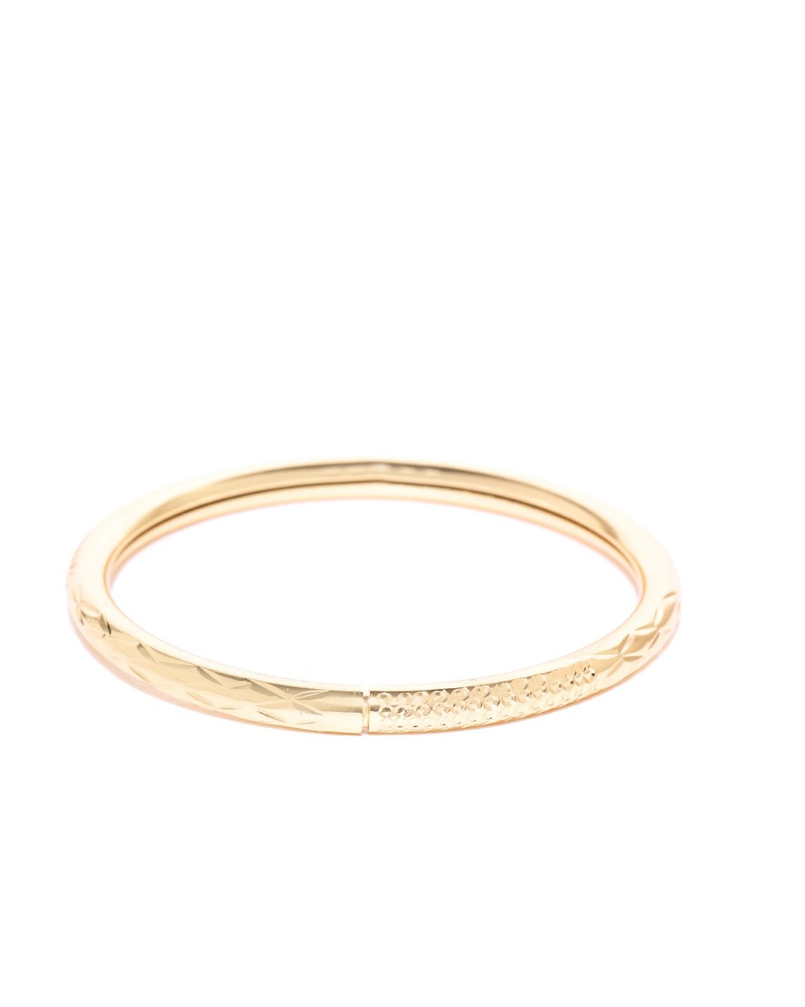 Women's Gold-Plated Circular Shape Openable Kada Bracelet - Priyaasi