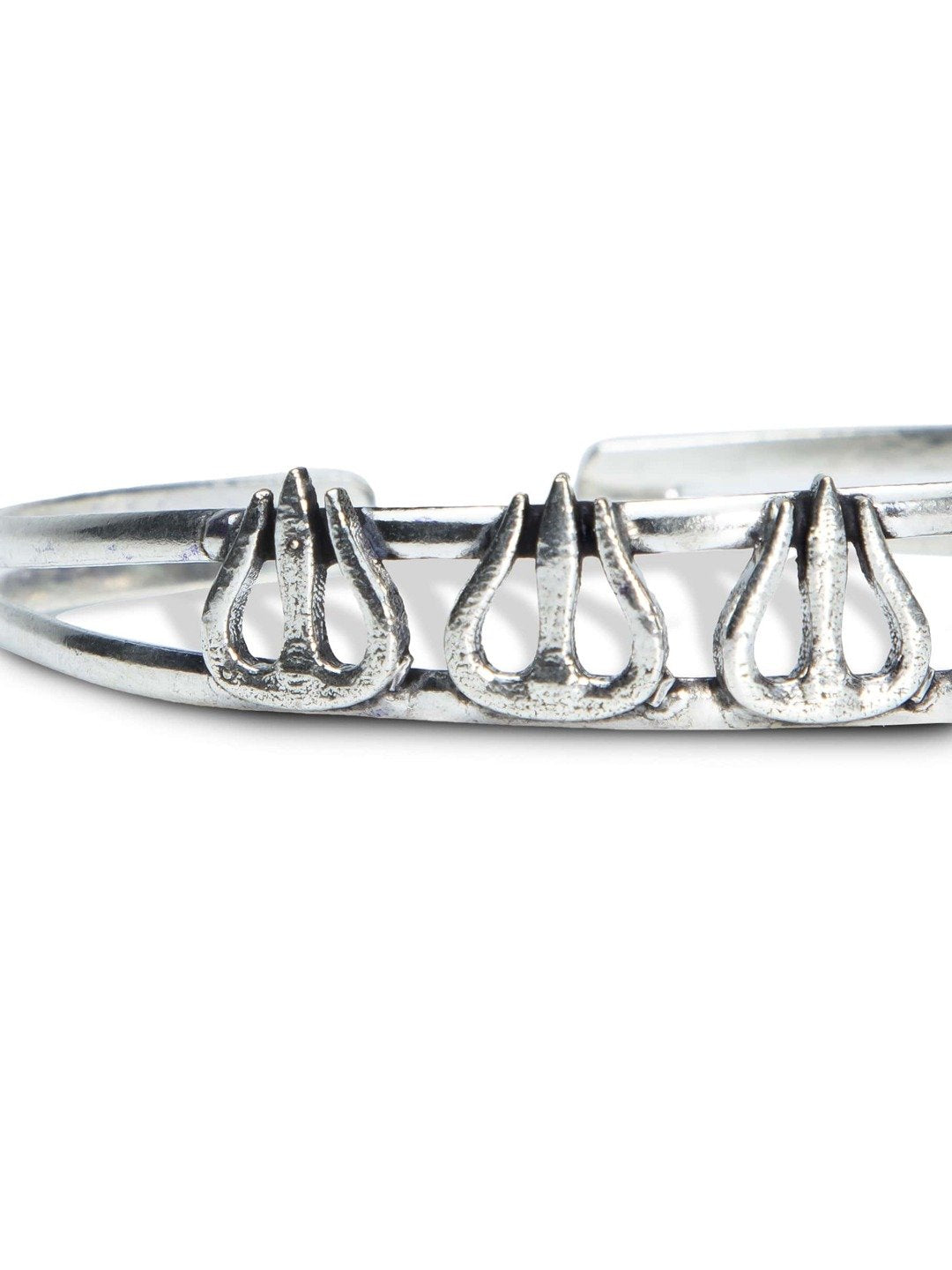 Women's Oxidized Silver-Plated Cuff Bracelet with Shiva pattern - Priyaasi