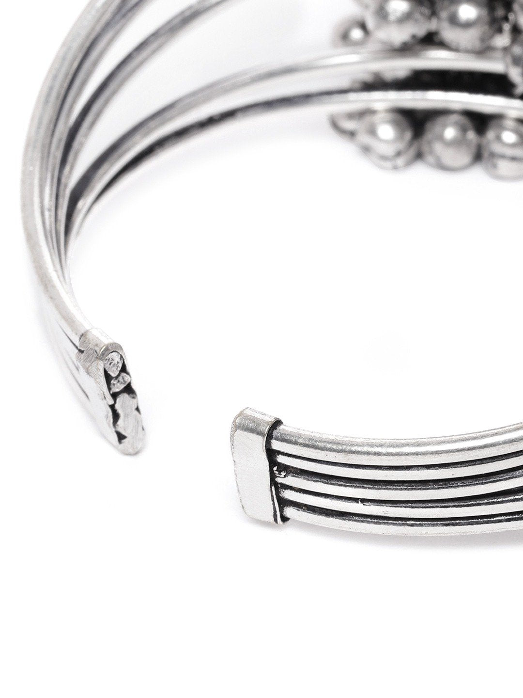 Women's Oxidized Silver-Plated Cuff Bracelet - Priyaasi