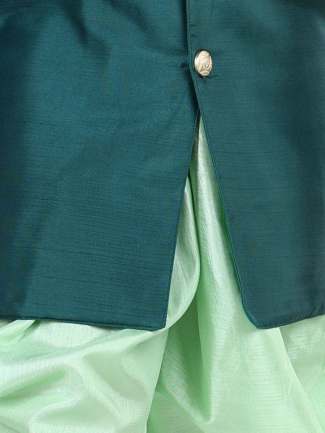 Boy's Green Color Hand Embroidered Kurta Dhoti - NOZ2TOZ KIDS