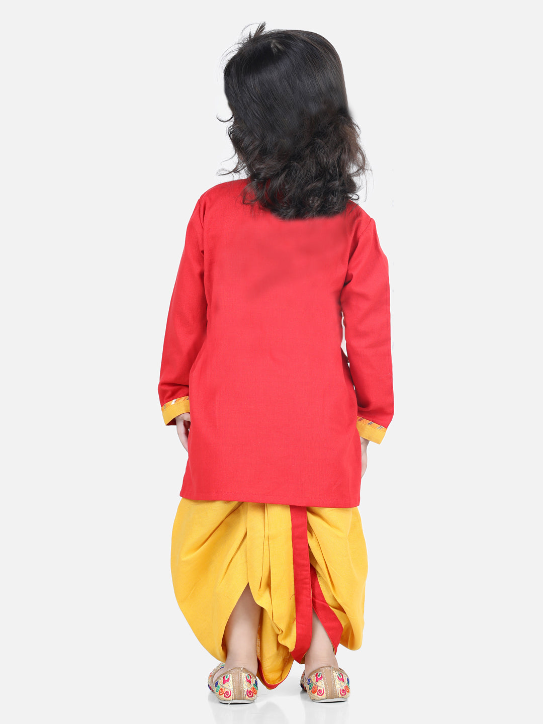 Boy's Red Color Cotton Embroidery  Dhoti Kurta - NOZ2TOZ KIDS
