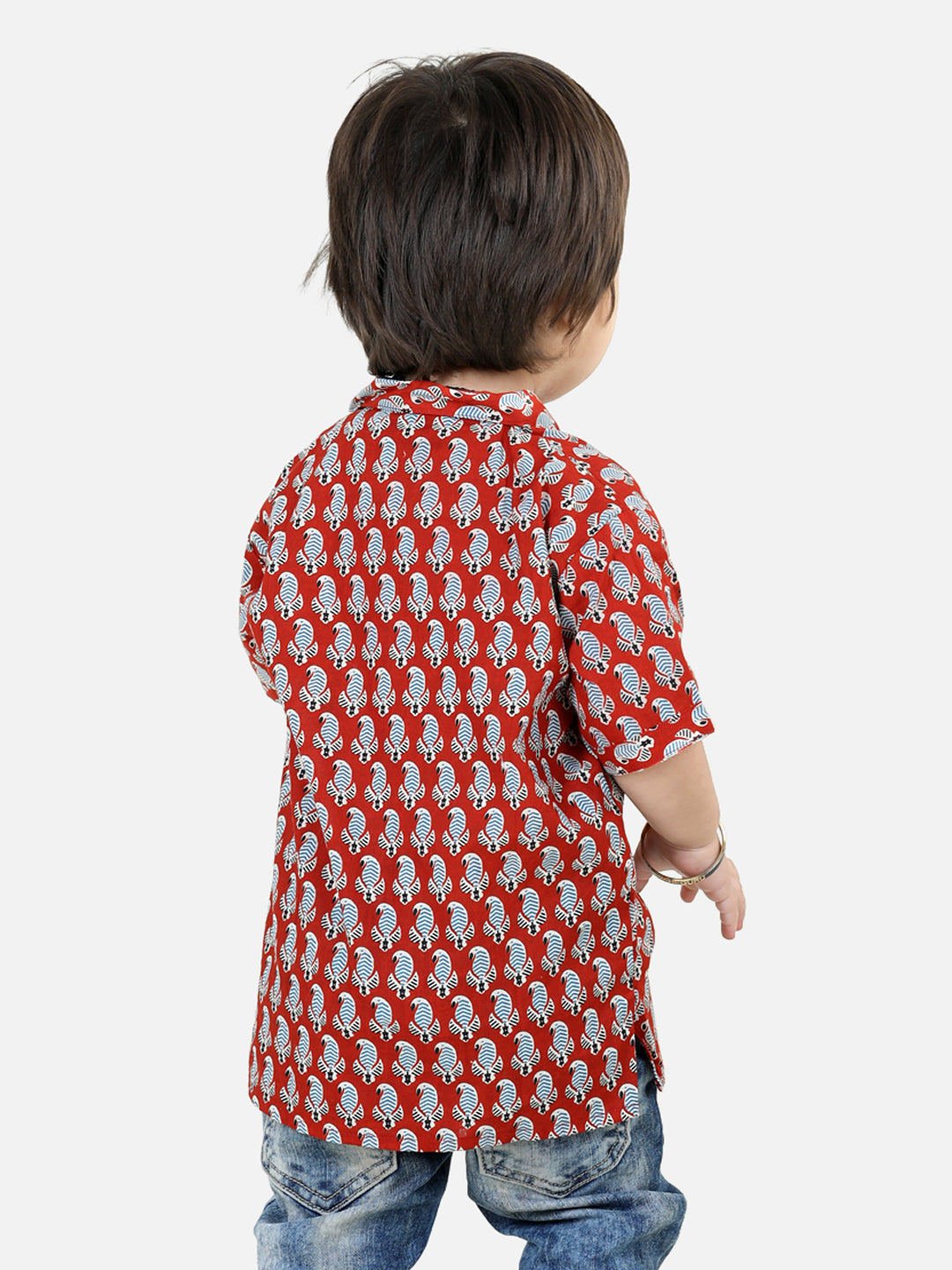 Boy's Red Cotton Shirts - Bownbee