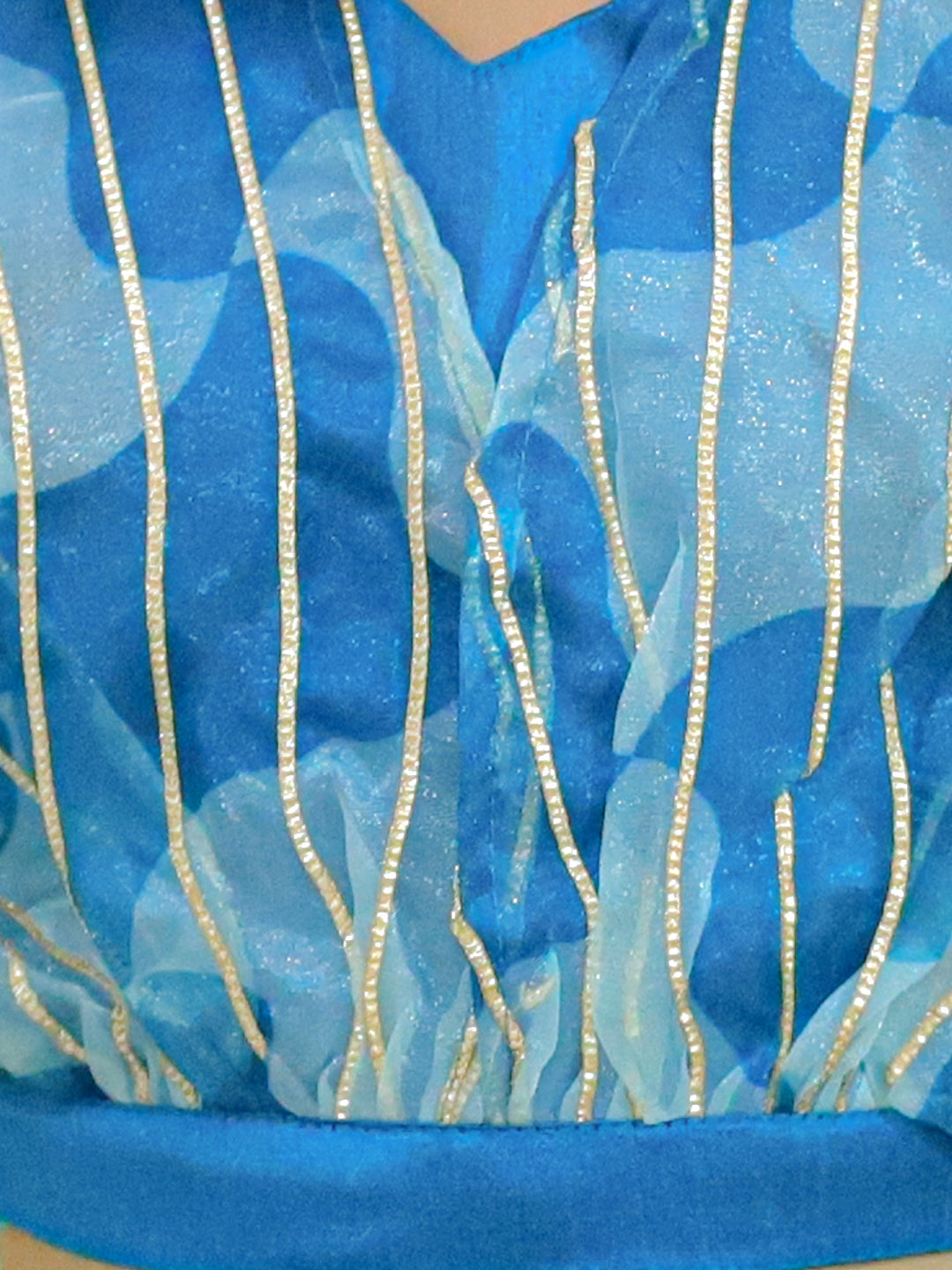 Girl's Silk Blue Lehenga Sets - Bownbee