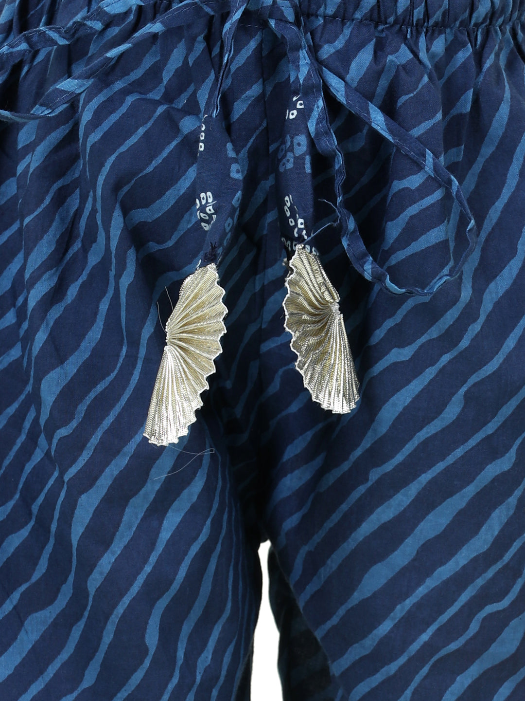 Girl's Cotton Blue Kurti Sets - Bownbee