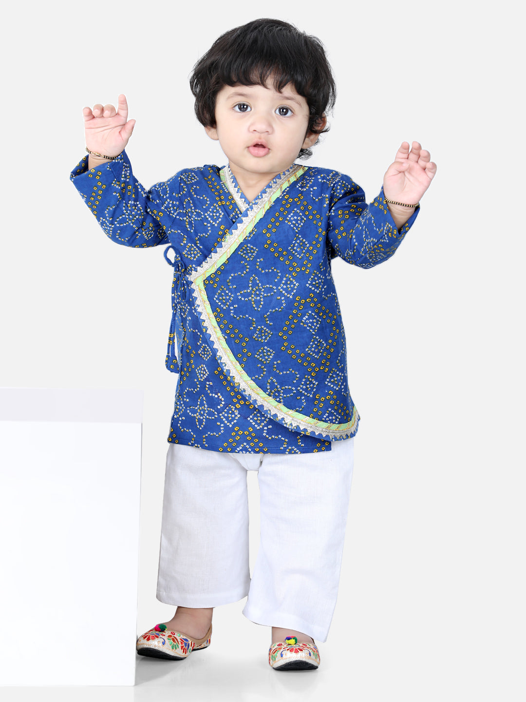 Boy's Blue Color Full Sleeve Cotton Kurta Pajama - NOZ2TOZ KIDS