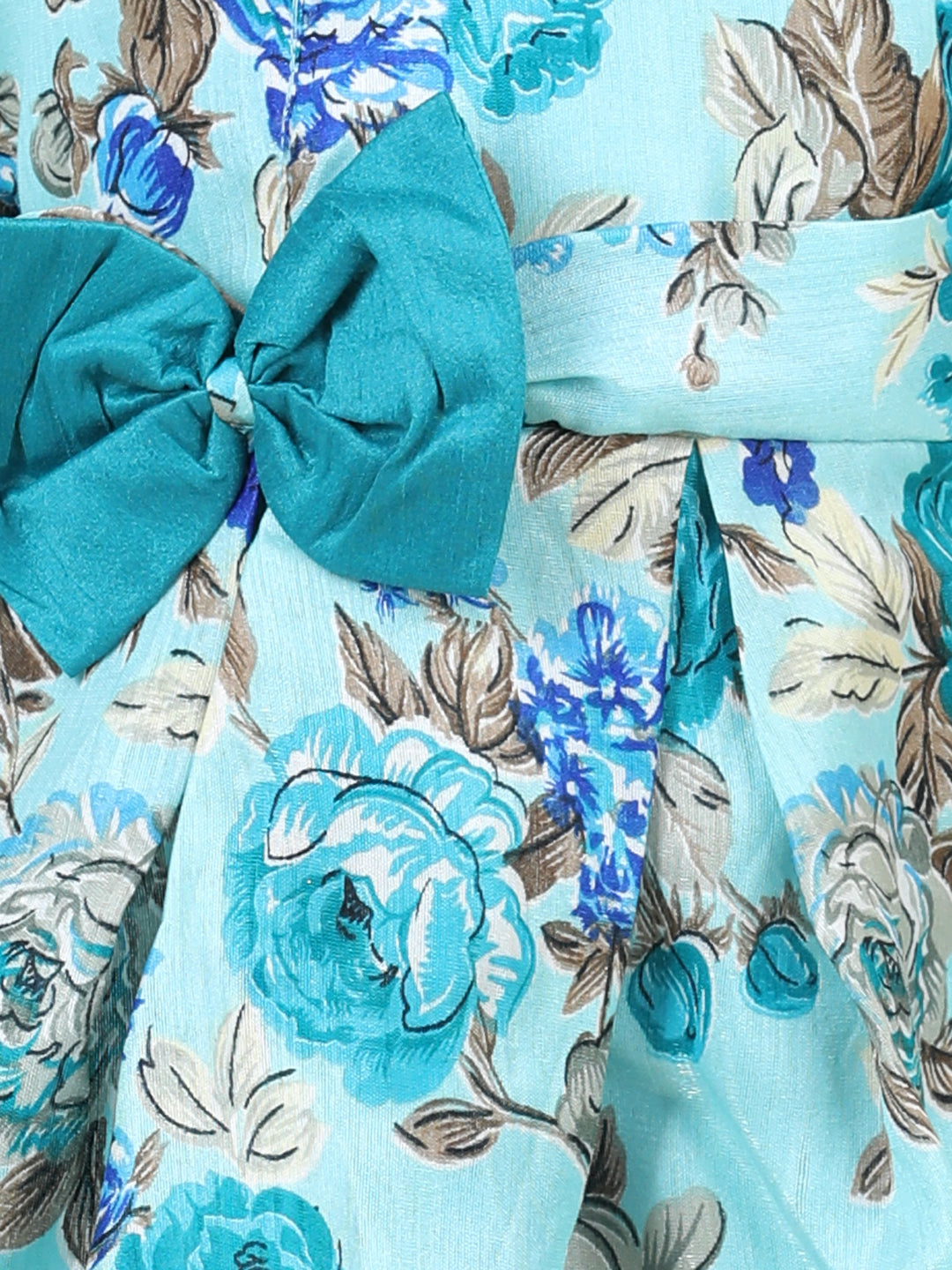Girl's Silk Blue Dresses - Bownbee