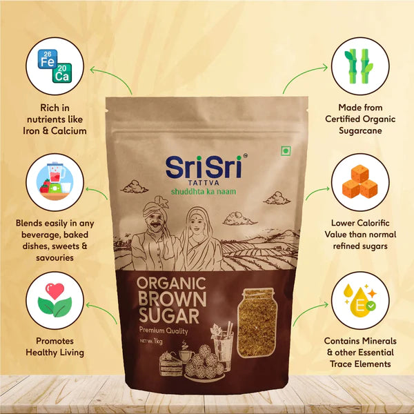 Organic Brown Sugar, 500g - Sri Sri Tattva